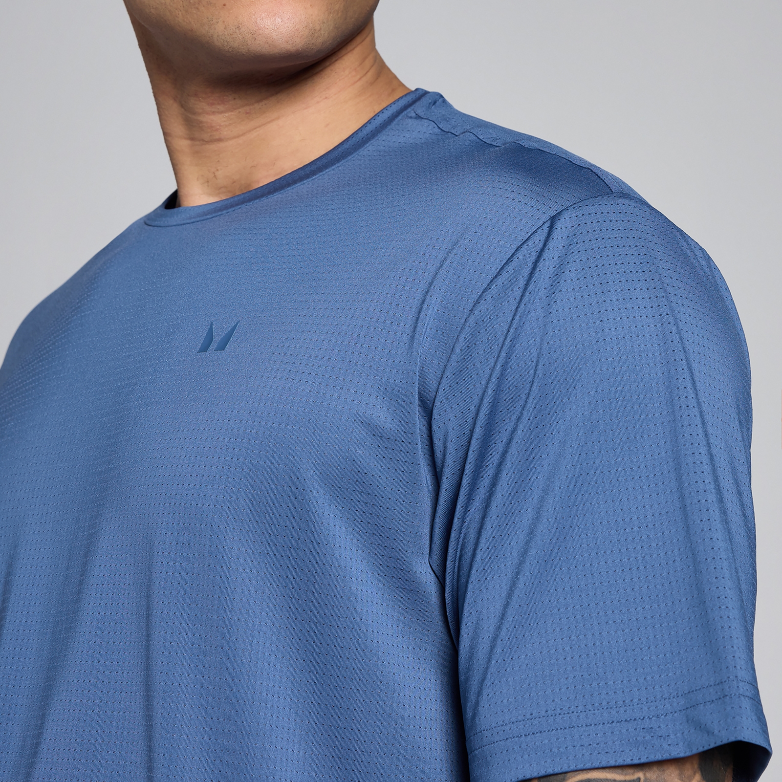 Thumbnail - MP Herren Hybrid Oversized Mesh T-Shirt - Schieferblau - XL