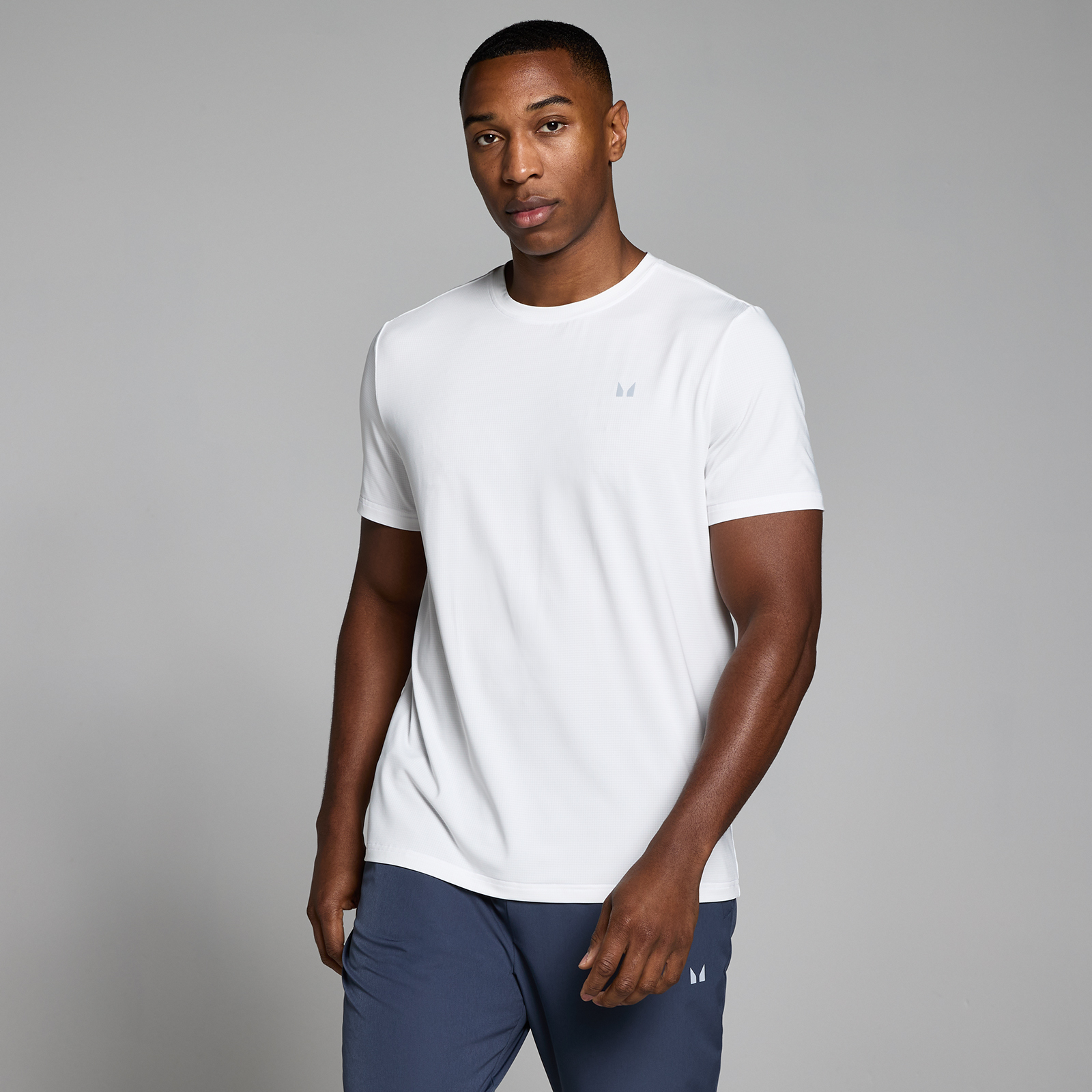 Myprotein UK MyProtein MP Men's Active Gridded T-Shirt - White