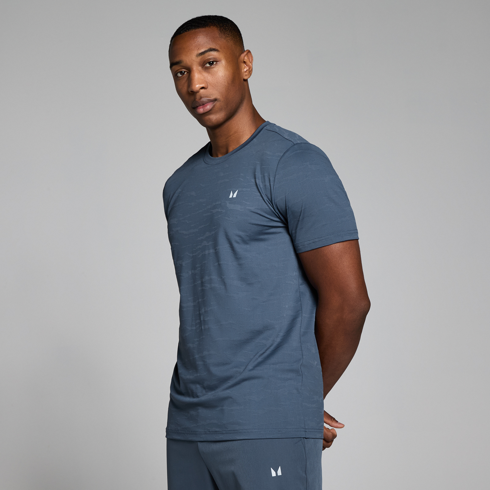 Myprotein UK MyProtein MP Men's Active Camo T-Shirt - Slate Grey