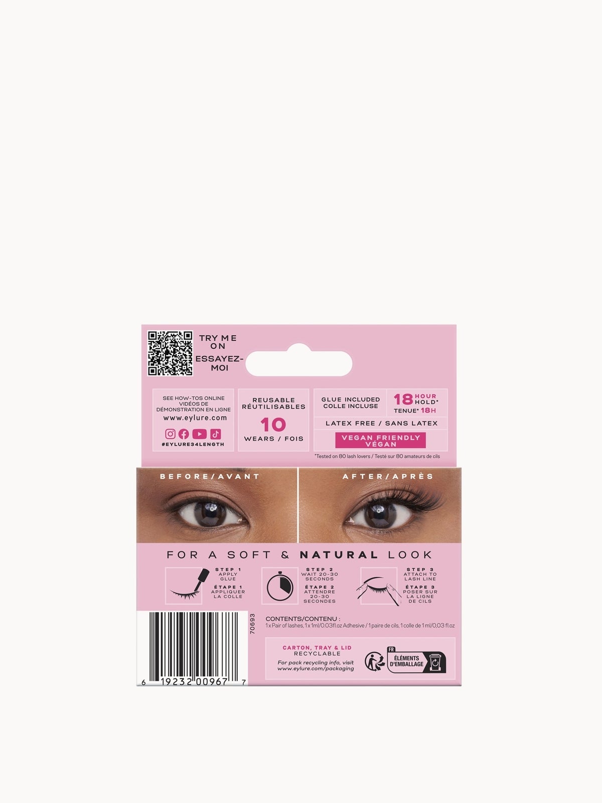 Eylure False Lashes 3/4 Length No.030 2