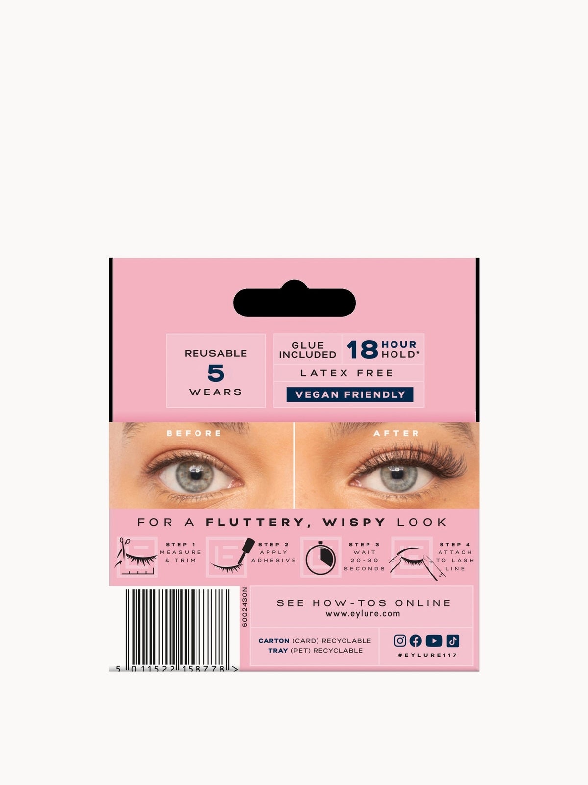 Eylure False Lashes Light & Wispy No 117 Twin Pack 2