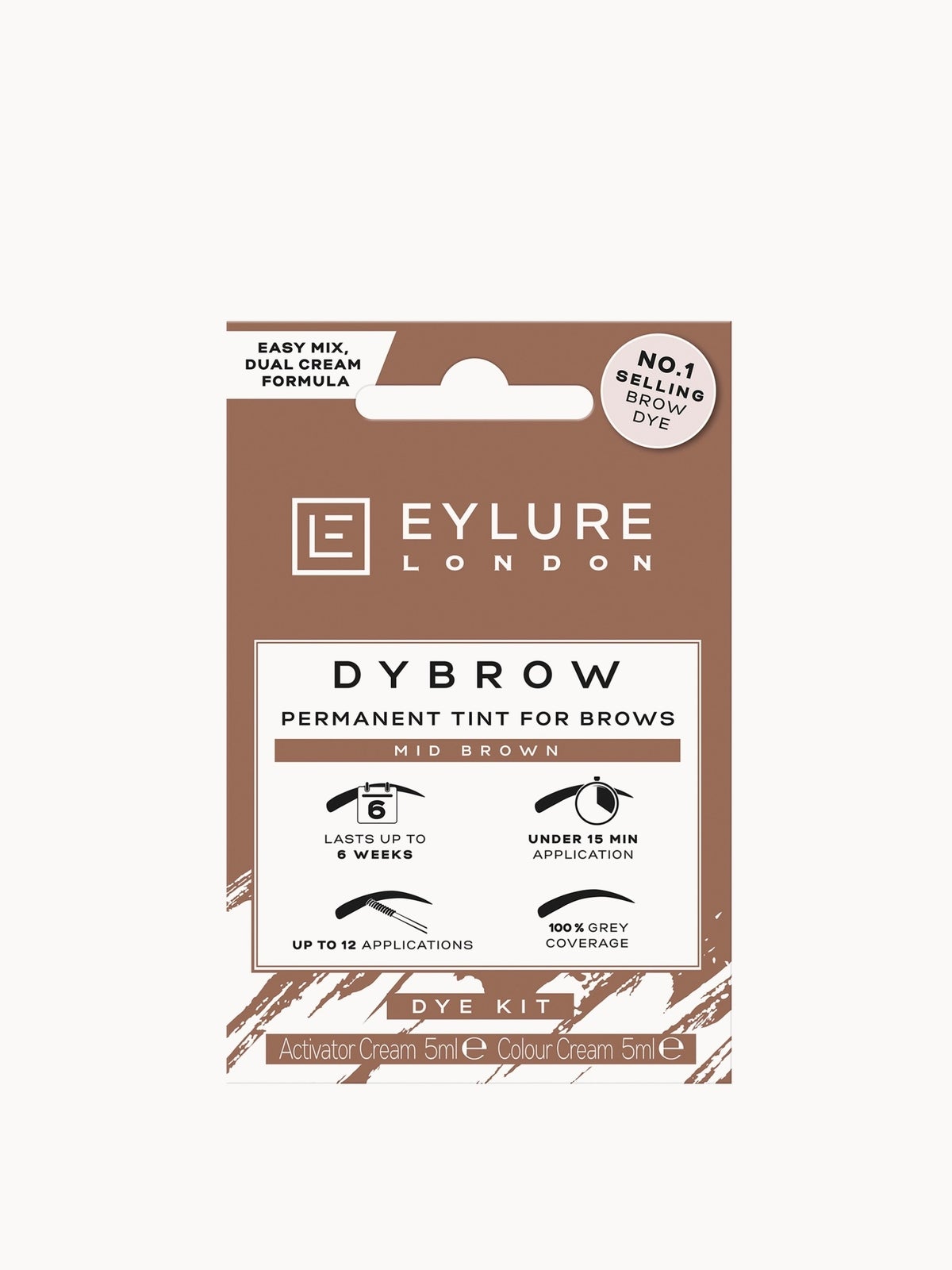 Eylure Dybrow Permanent Dye - Mid Brown