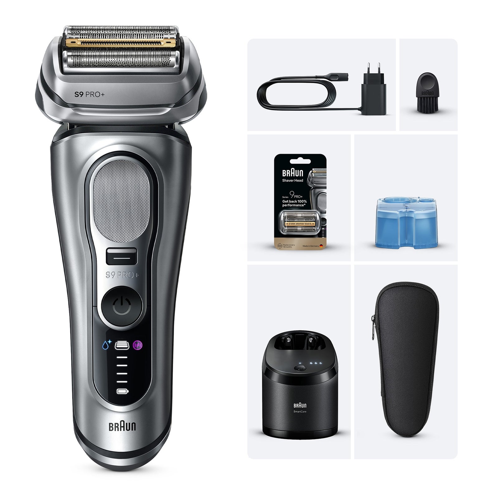 Braun Series 9 Pro 9667Cc Wet & Dry Electric Shaver - Silver, Silver/Grey - Image 13