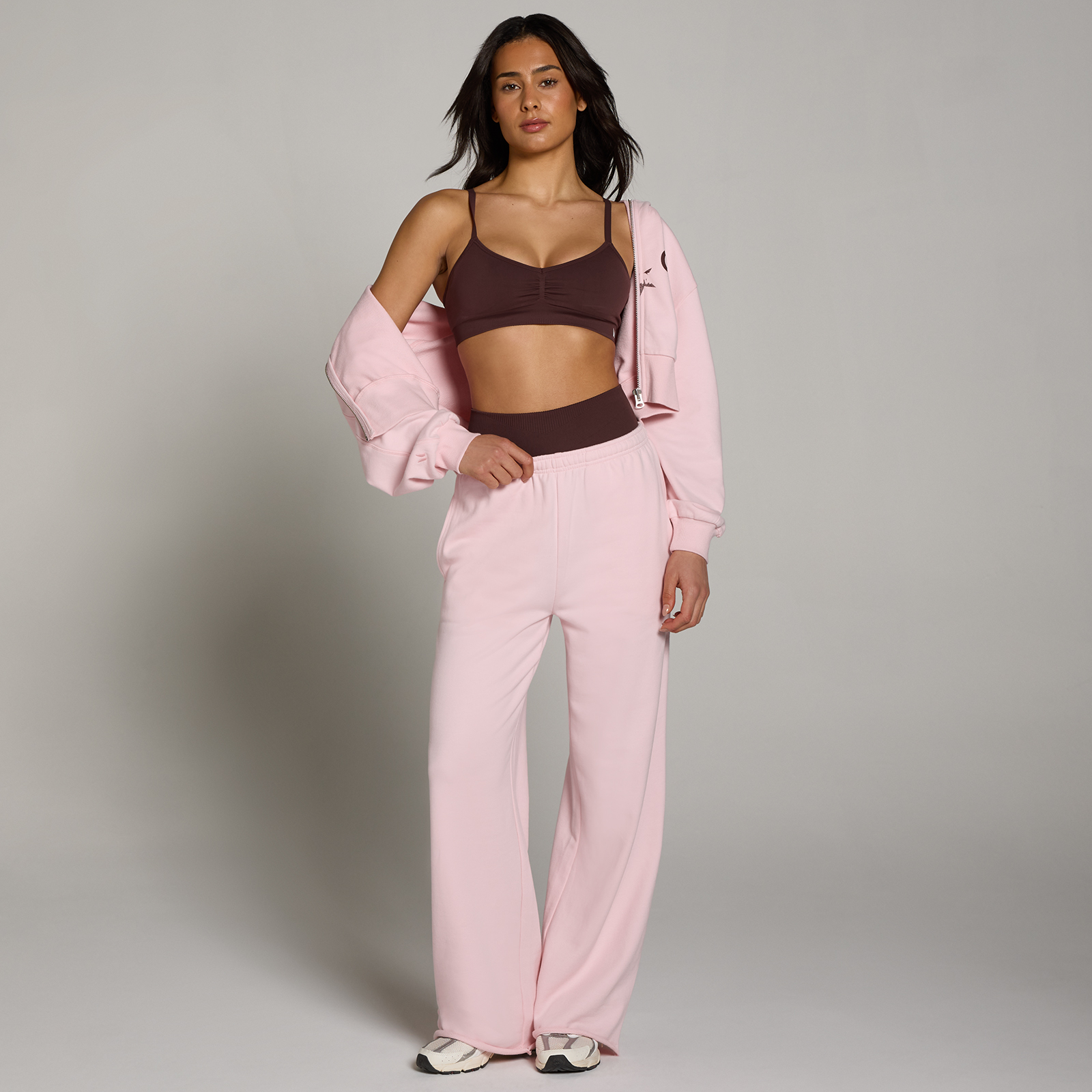 Thumbnail - MP Damen Move Club Graphic Lightweight Loopback Straight Leg Joggers - Blush - XS