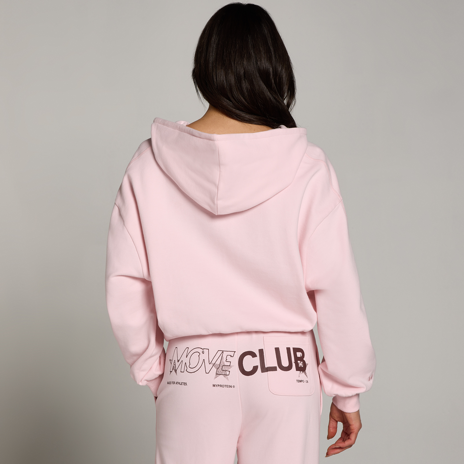 MP Damen Move Club Graphic Leicht Loopback Durchgehender Reißverschluss Hoodie - Blush - M