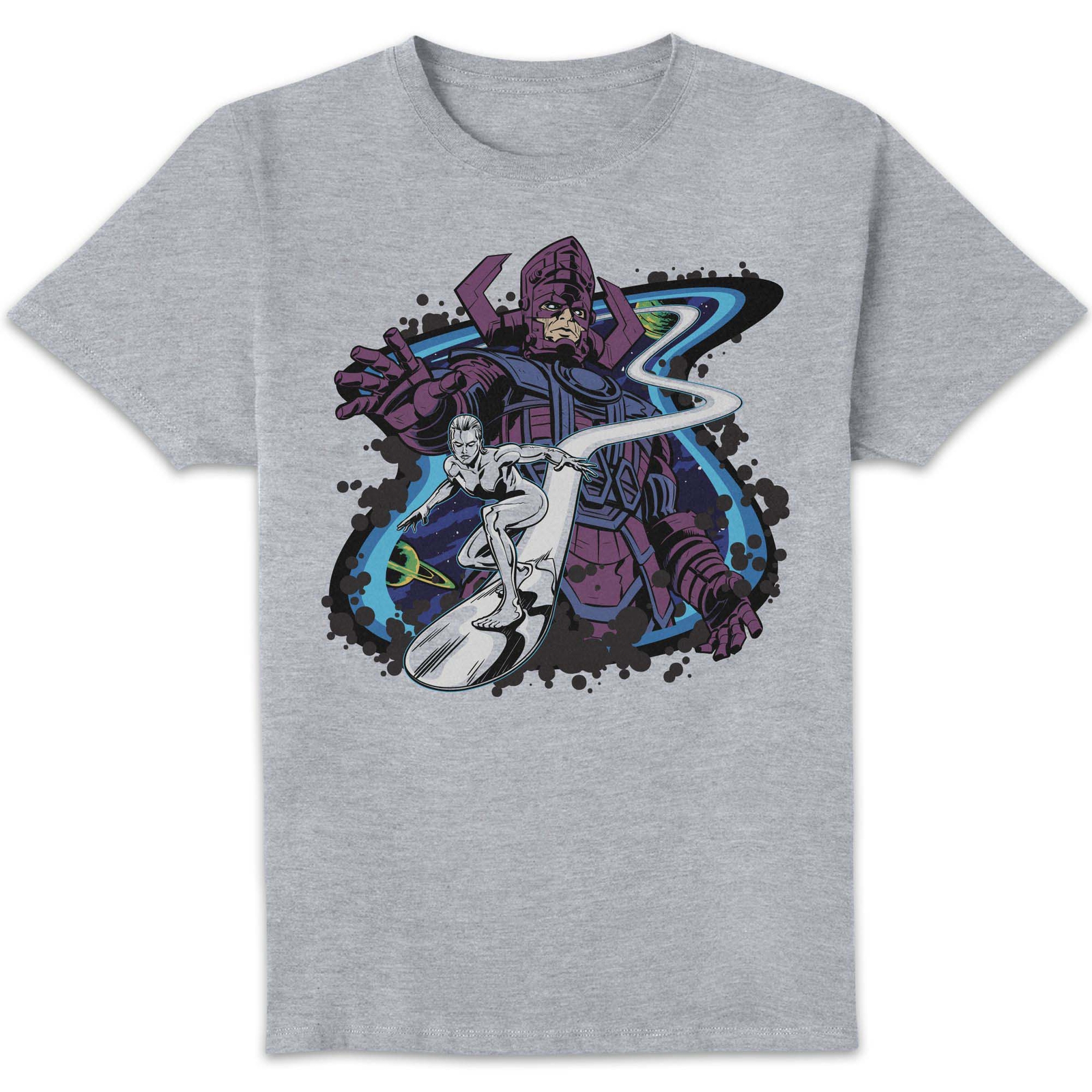 Marvel Fantastic Four Galactus And Silver Surfer Unisex T-Shirt - Grey - S