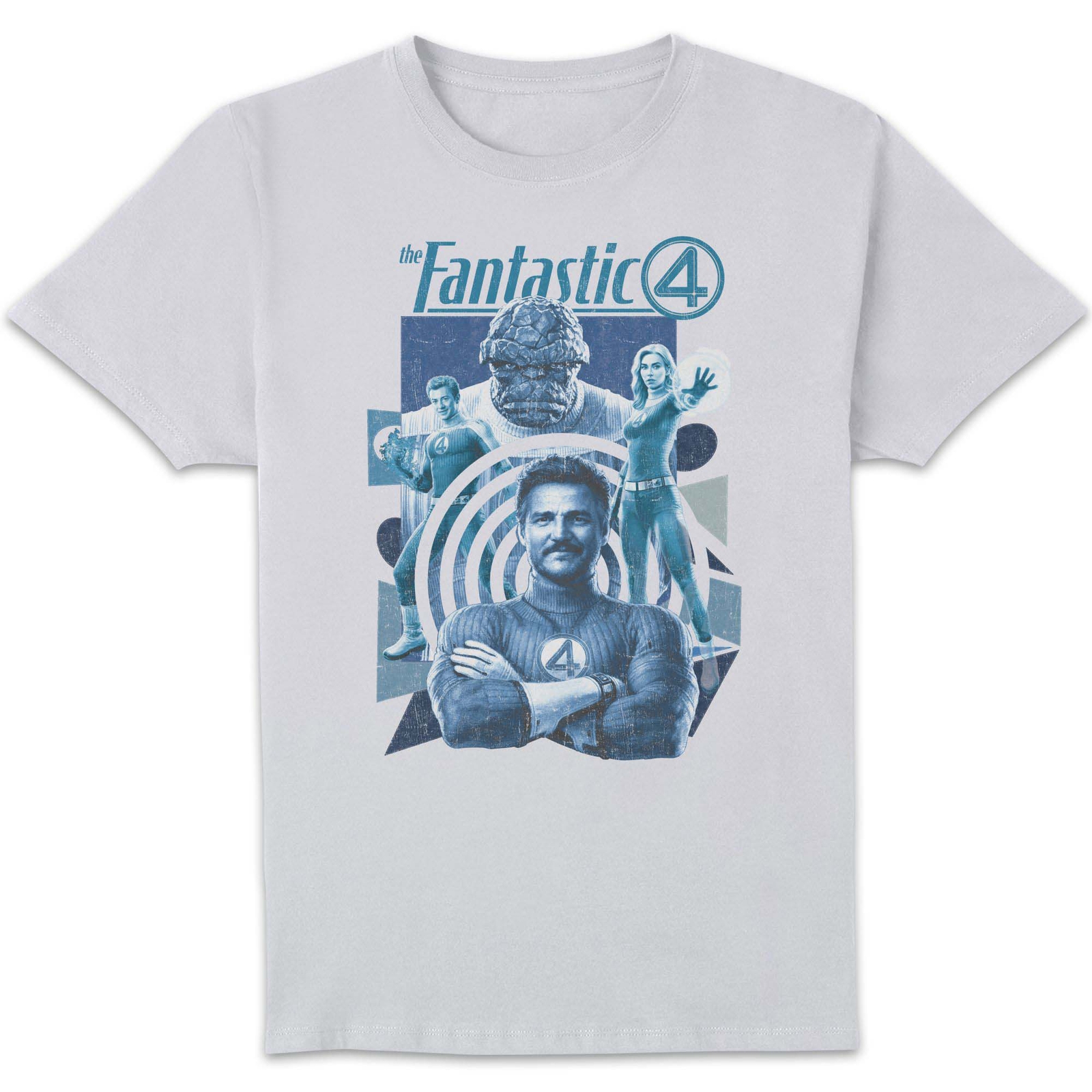 Marvel Fantastic Four Group Pose Unisex T-Shirt - White - 3XL