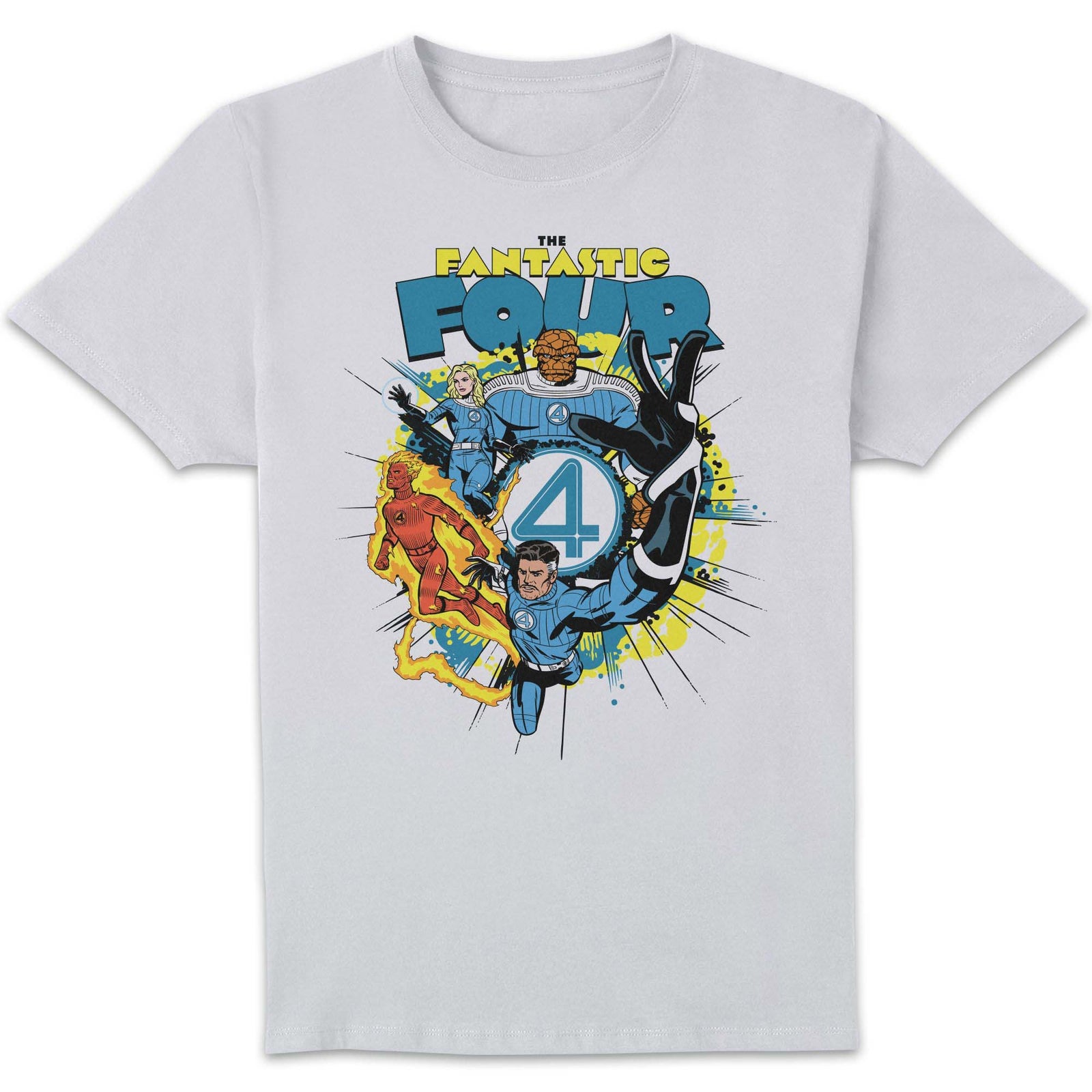Marvel Fantastic Four Group Burst Unisex T-Shirt - White - XL