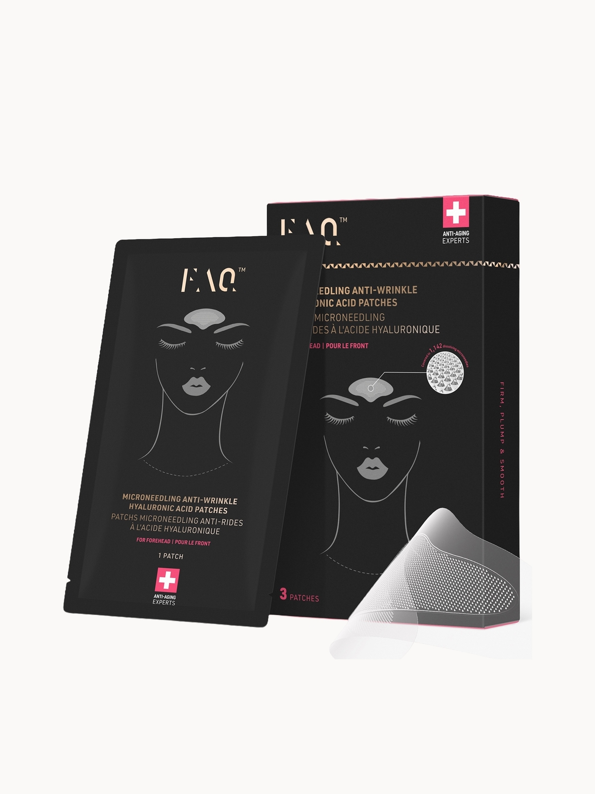 FOREO FAQ Microneedling Anti-Wrinkle Hyaluronic Acid Patches For Forehead
