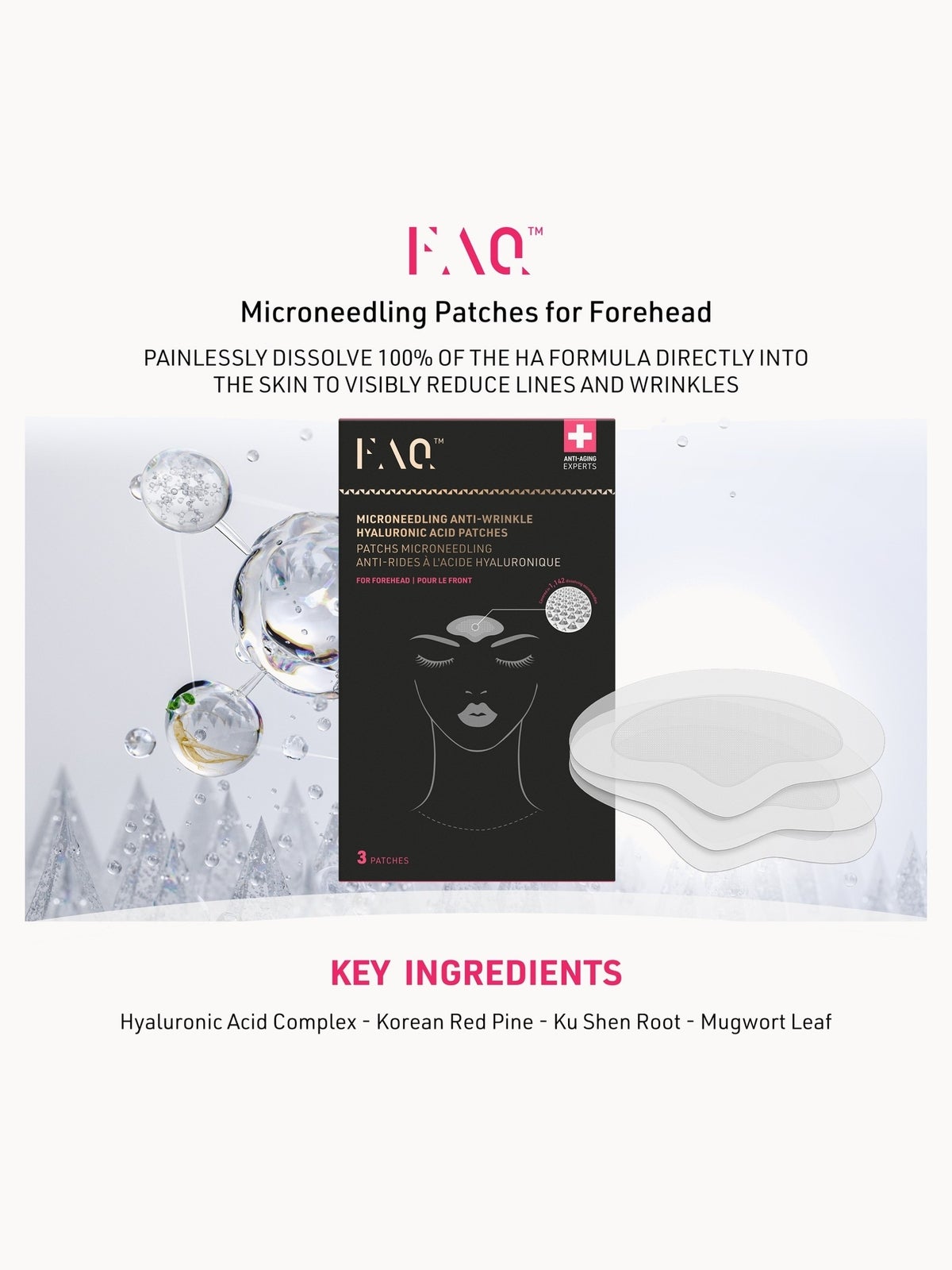 FOREO FAQ Microneedling Anti-Wrinkle Hyaluronic Acid Patches For Forehead 2