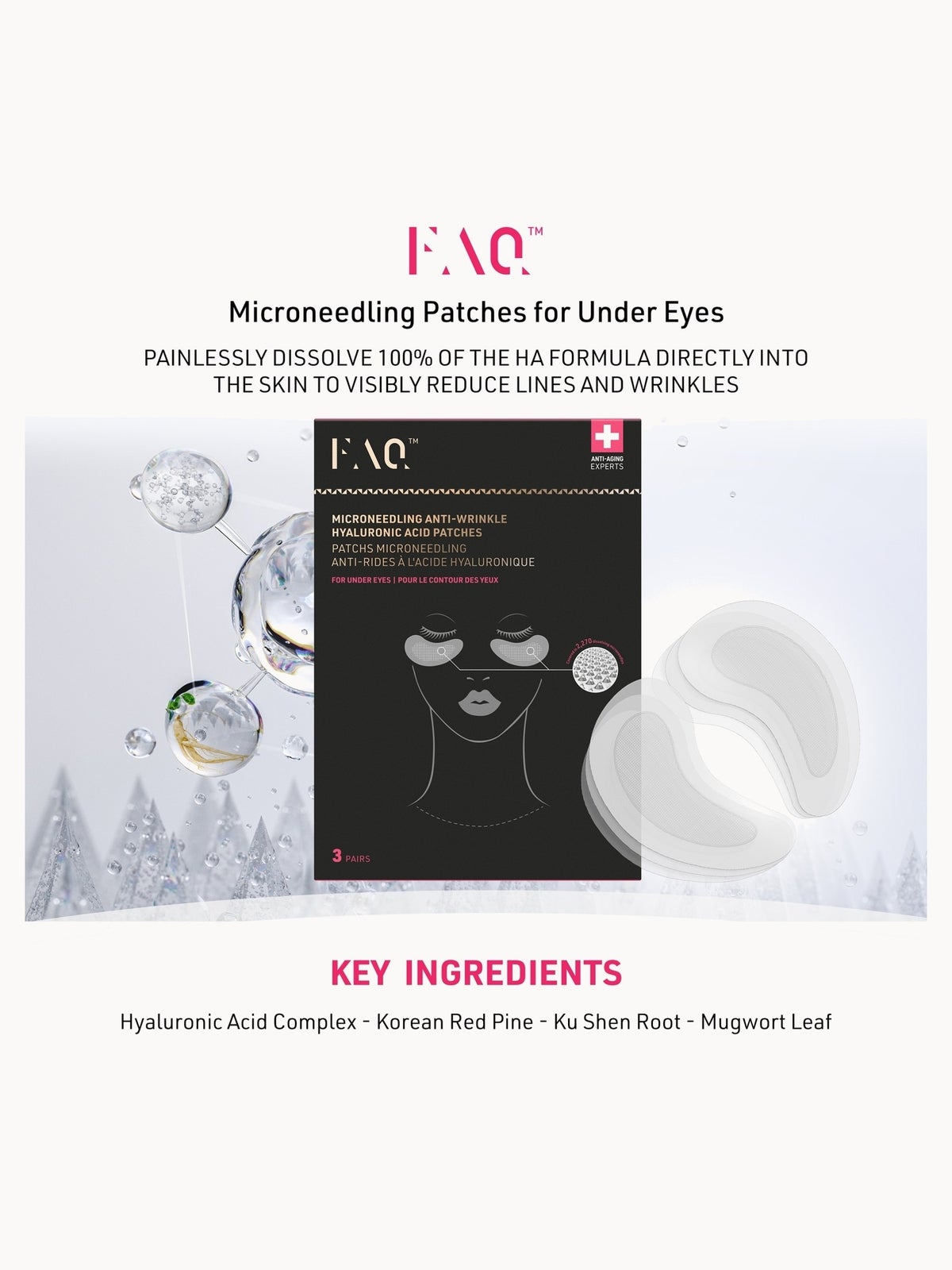 FOREO FAQ Microneedling Anti-Wrinkle Hyaluronic Acid Patches For Under Eyes 2