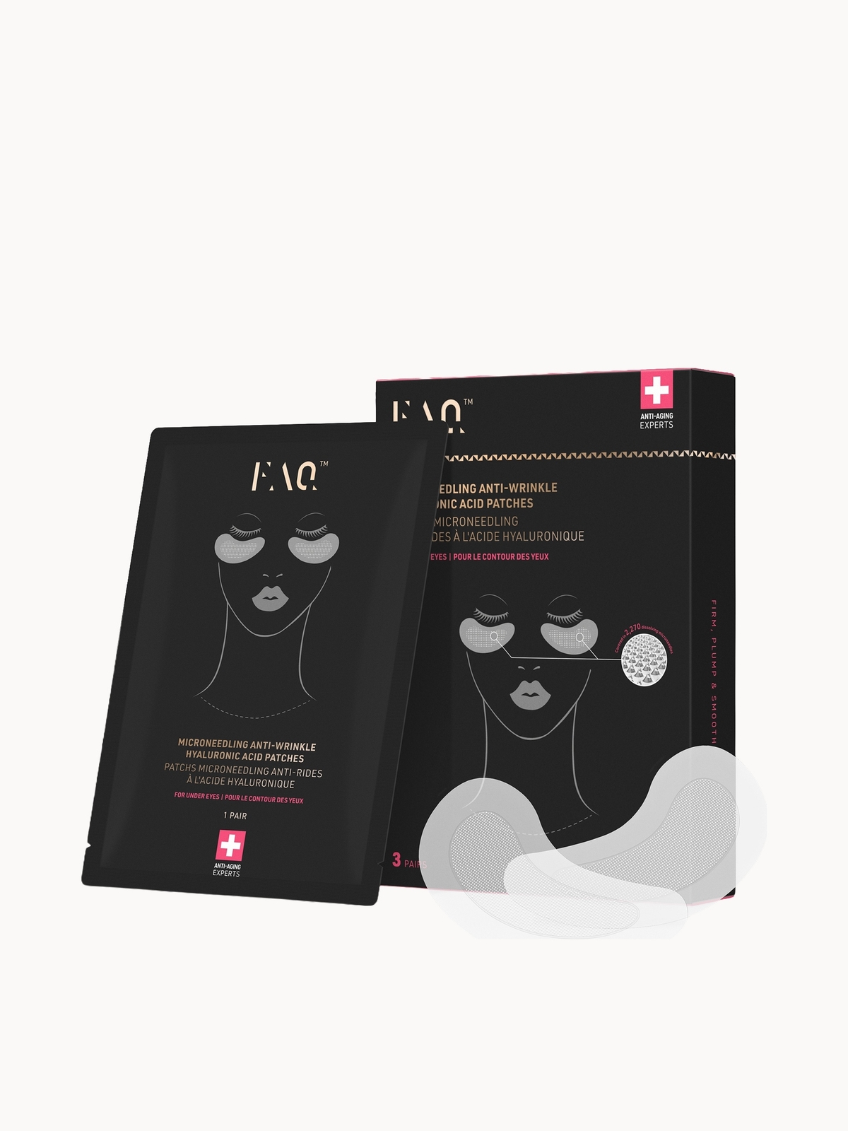 FOREO FAQ Microneedling Anti-Wrinkle Hyaluronic Acid Patches For Under Eyes