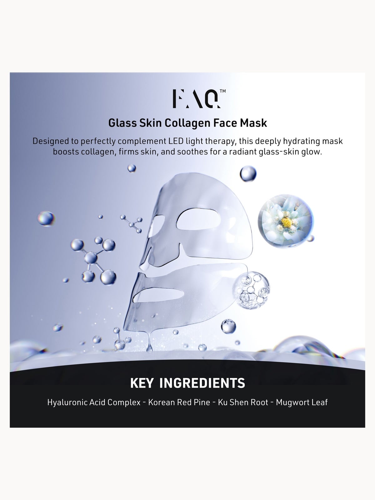 FOREO FAQ Glass Skin Collagen Face Mask 3