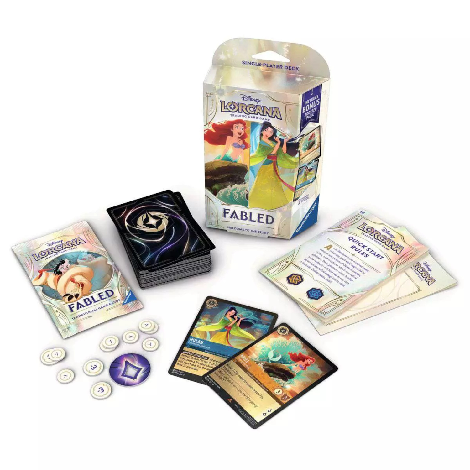 Disney Lorcana Trading Card Game Fabled Starter Deck B