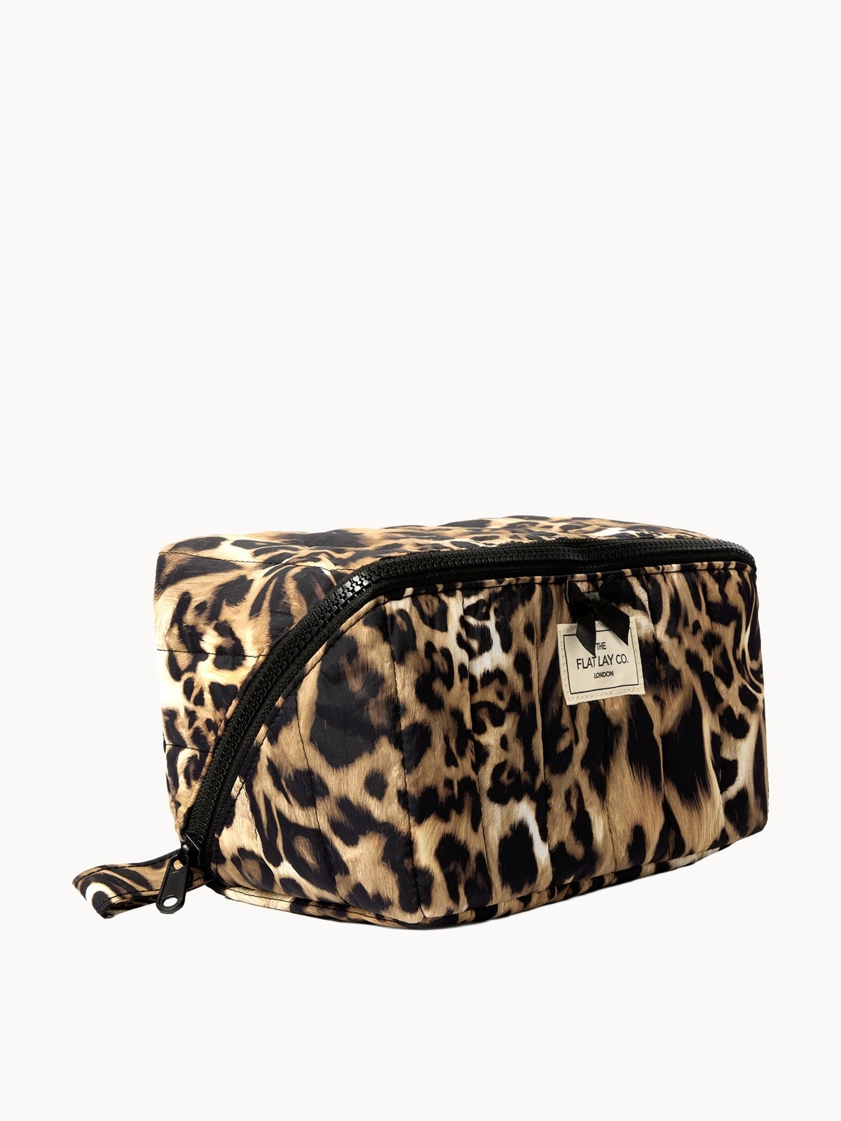 The Flat Lay Co. Marshmallow Flat Lay Makeup Box Bag - Warped Leopard 2