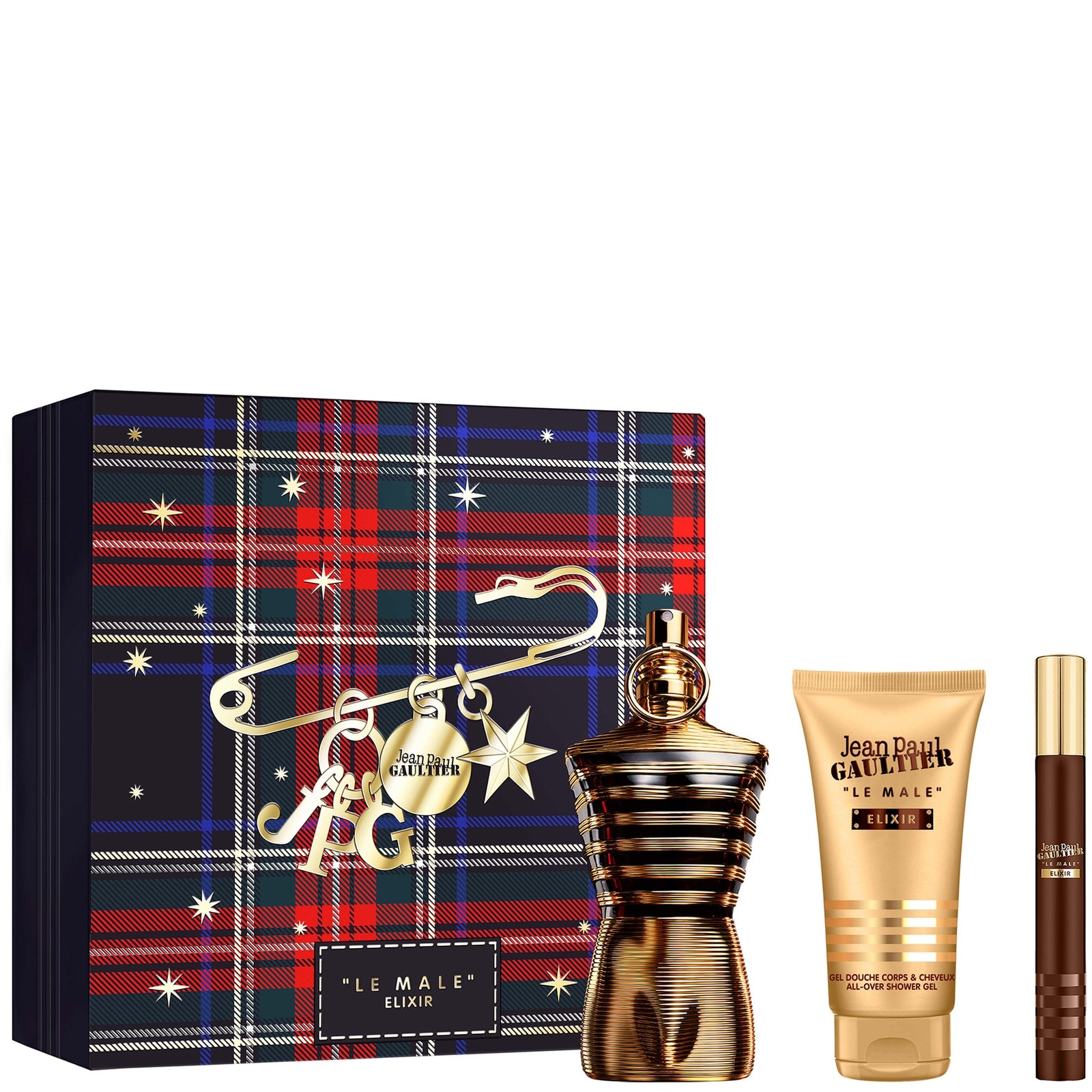 Jean Paul Gaultier Le Male Elixir Parfum 75ml Gift Set (Worth £112)
