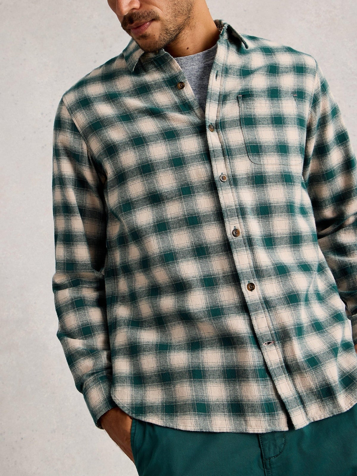Zweifarbiges Karohemd Ludlow - XL