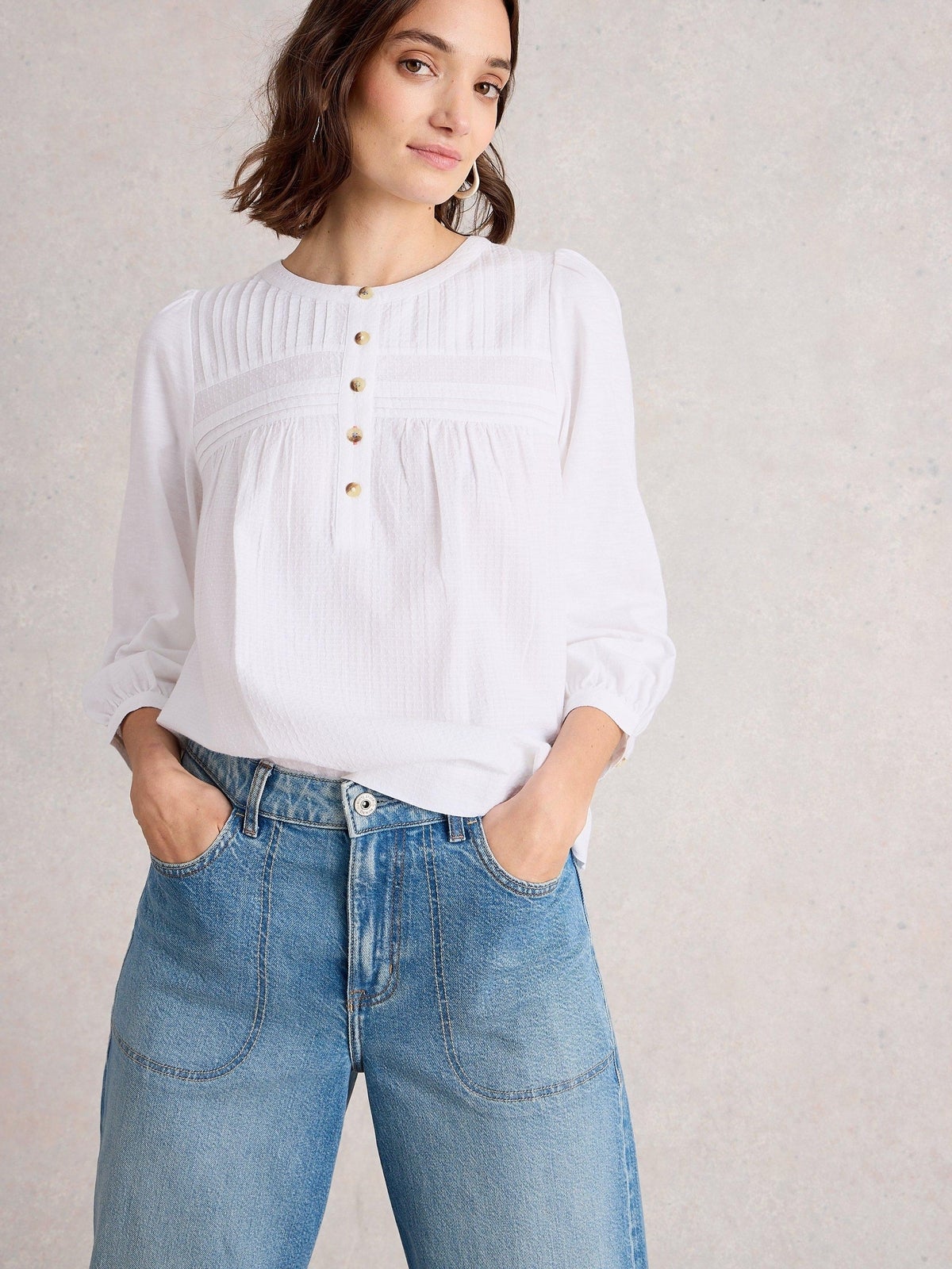 Bluse Isla mit 3/4-Ärmeln - 46