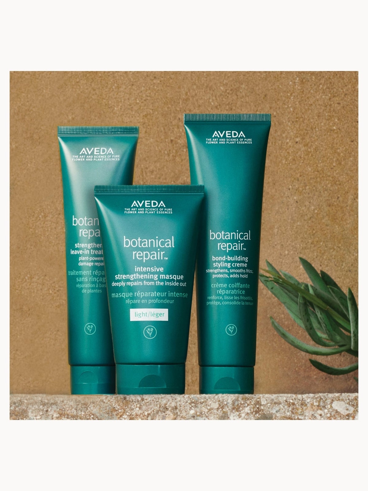 Aveda Botanical Repair Strengthening Mask, Leave-In Treatment & Styling Routine Bundle 2