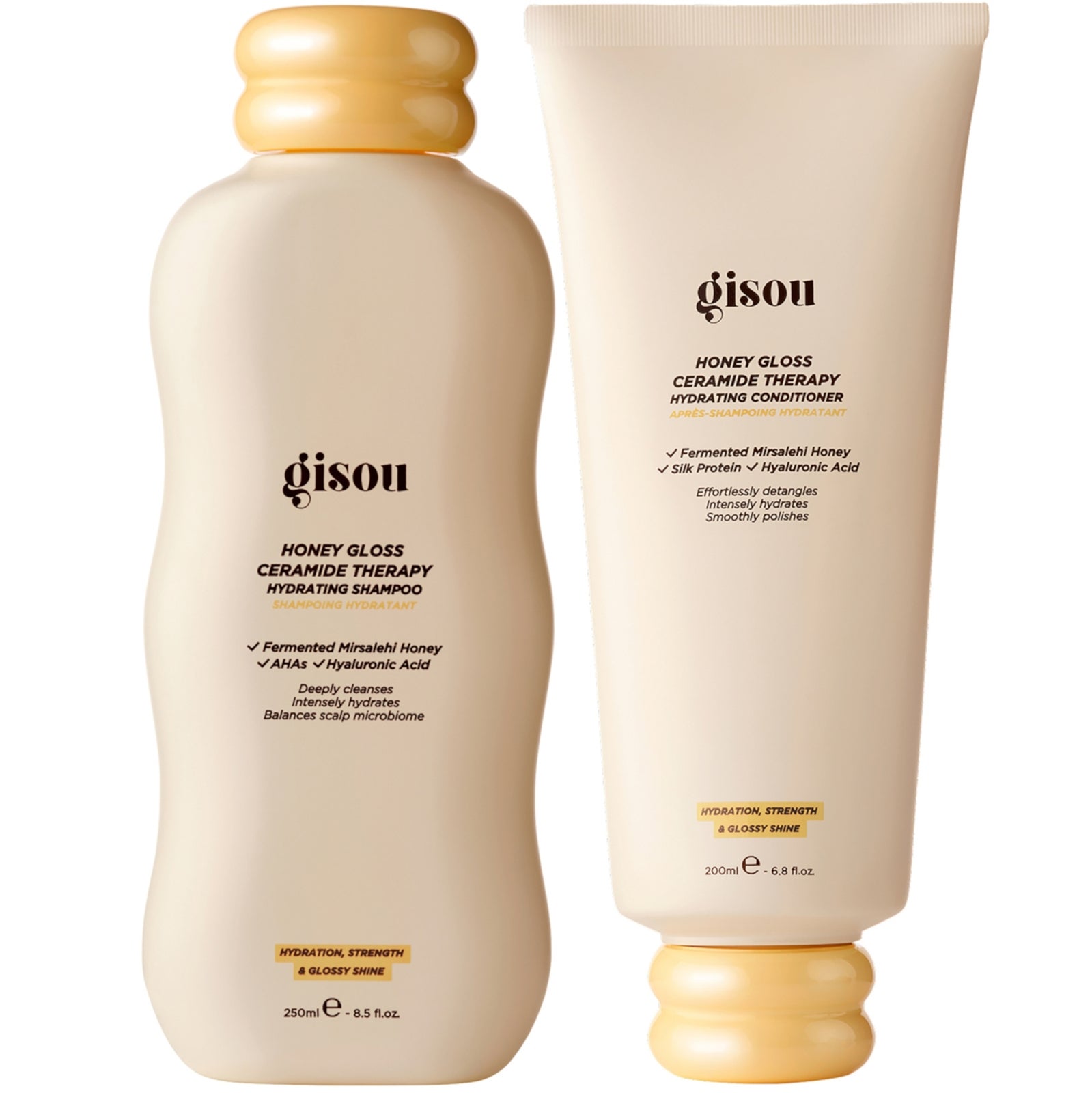Gisou Honey Gloss Ceramide Cleanse Shampoo + Conditioner + Mini Mask - Image 3