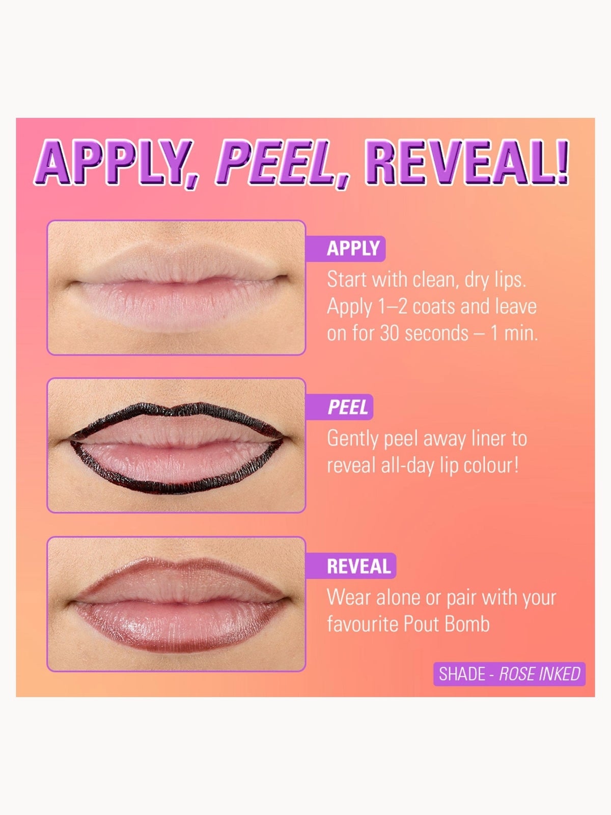 Revolution Lip Shift Ink Peel Off Lipliner Stain (Various Shades) - Hunny Kiss 4