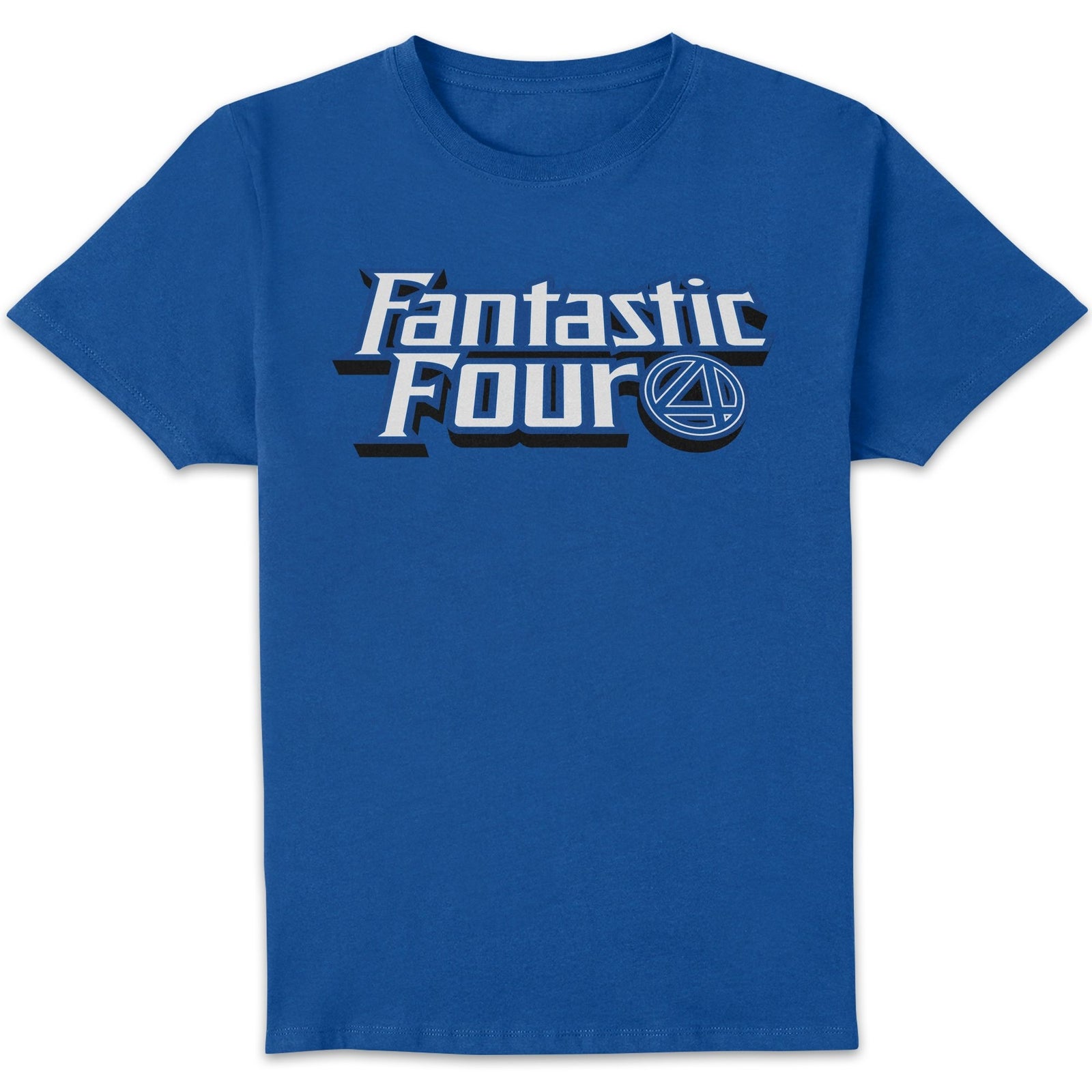 Marvel Fantastic Four Modern Comic Logo Unisex T-Shirt - Blue - L