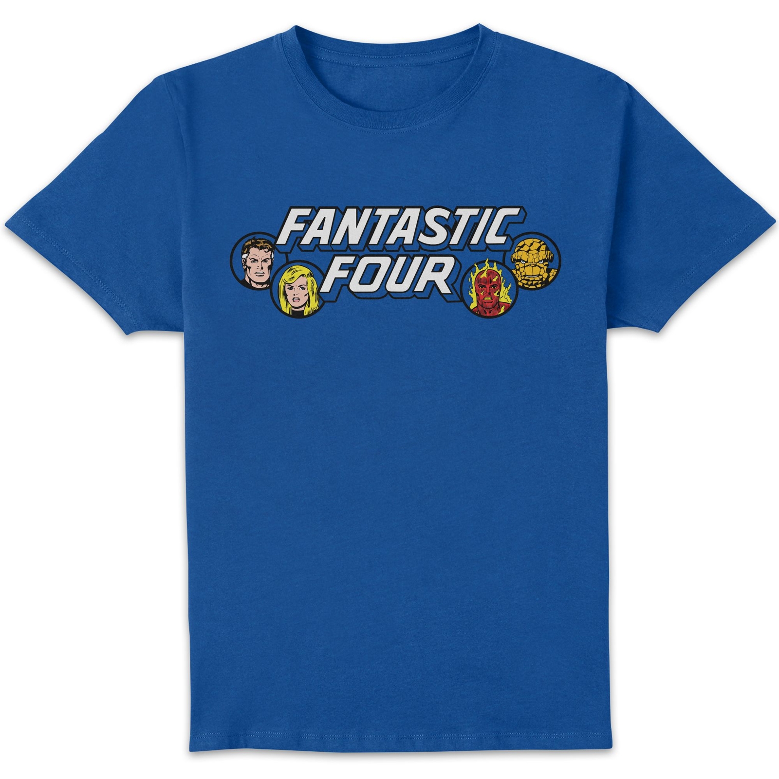 Marvel Fantastic Four 70s Logo Unisex T-Shirt - Blue - XXL
