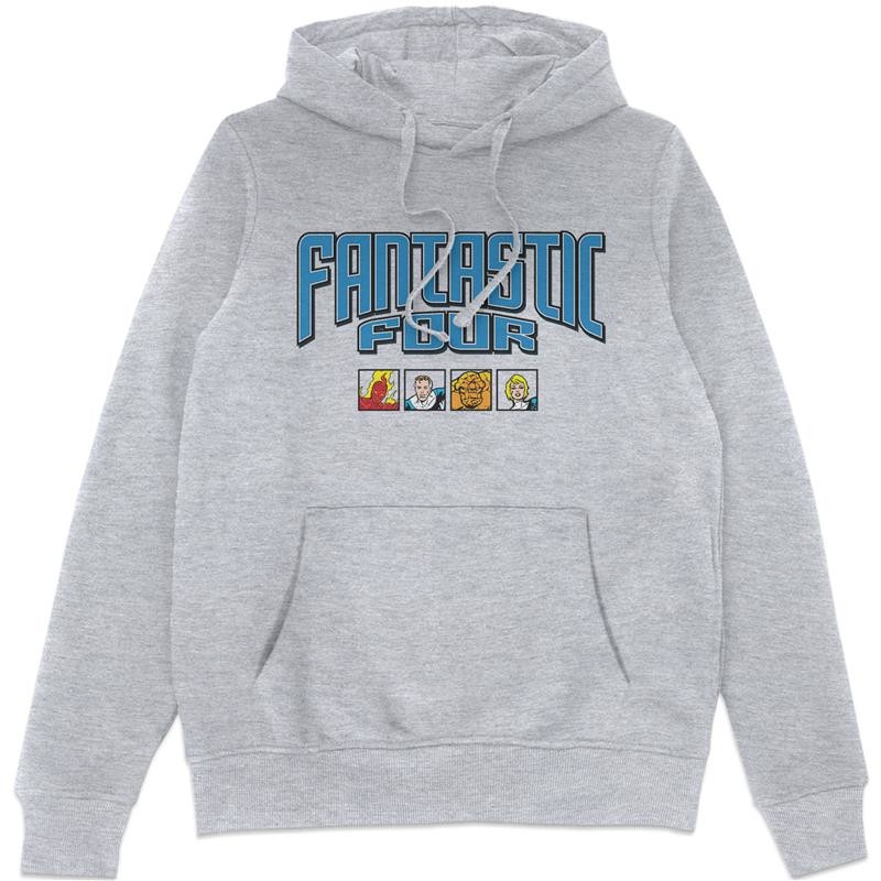 Marvel Fantastic Four Group Squares Hoodie - Grey - XXL