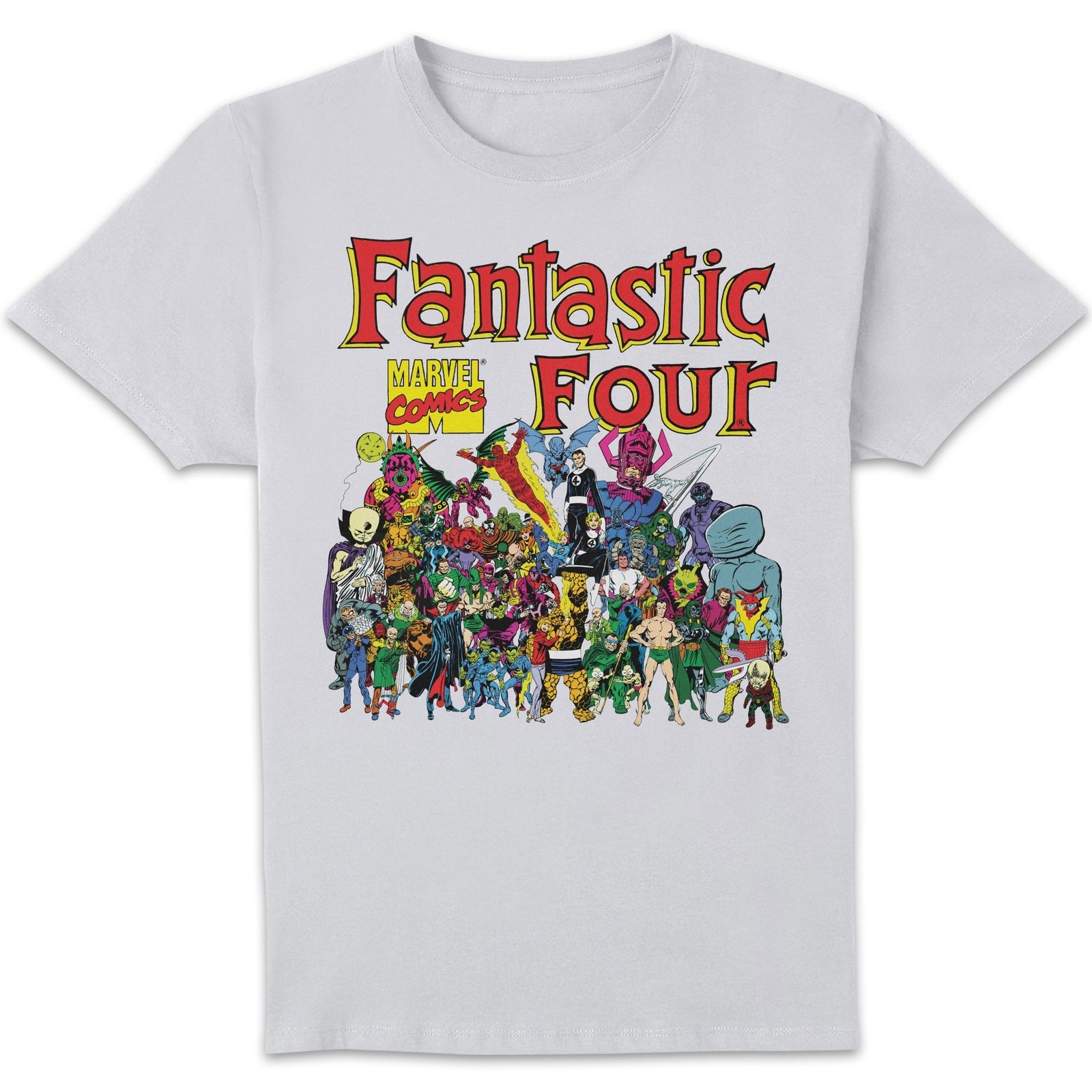 Marvel Fantastic Four Character Line Up Unisex T-Shirt - White - 4XL