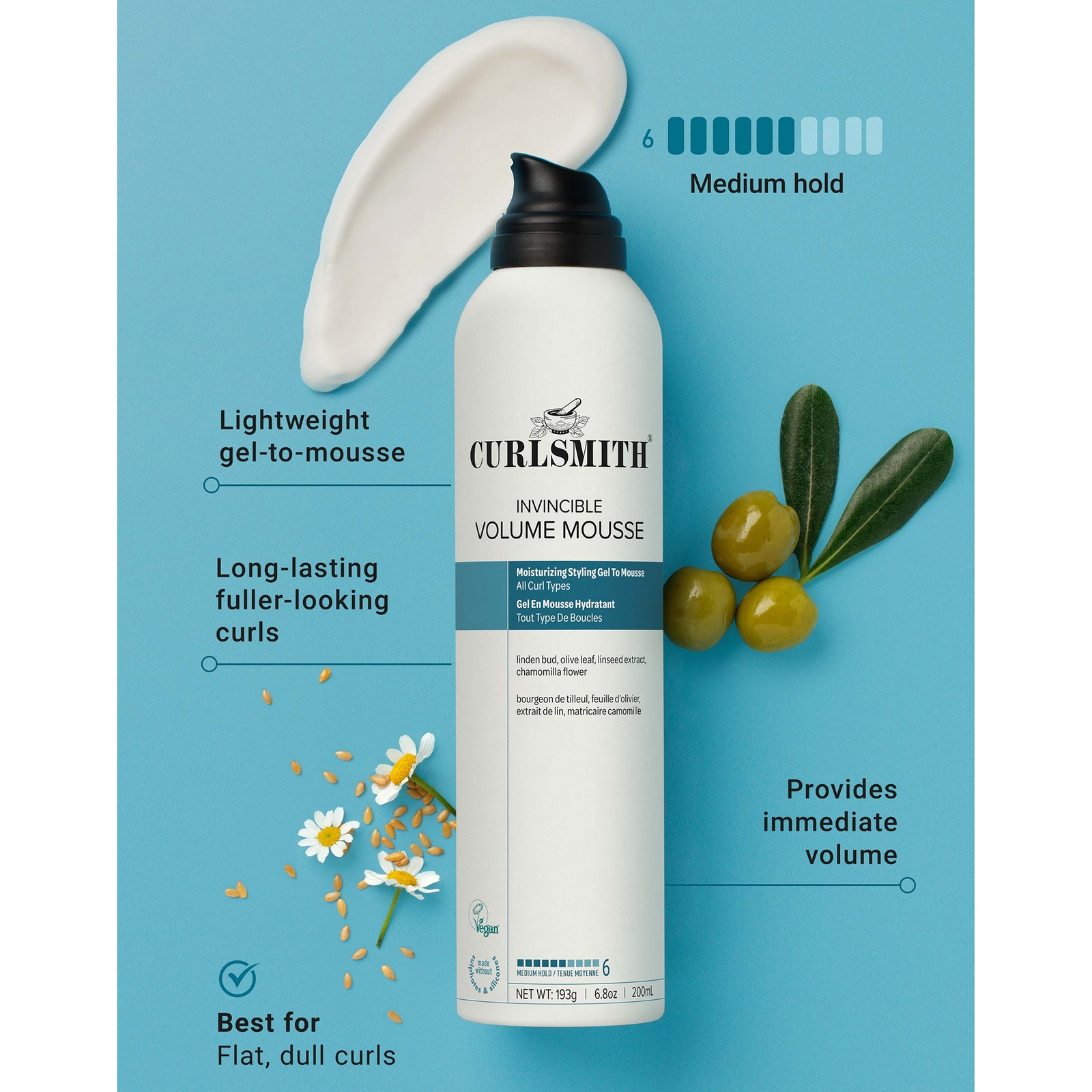 Thumbnail - Curlsmith Invincible Volume Mousse 200ml