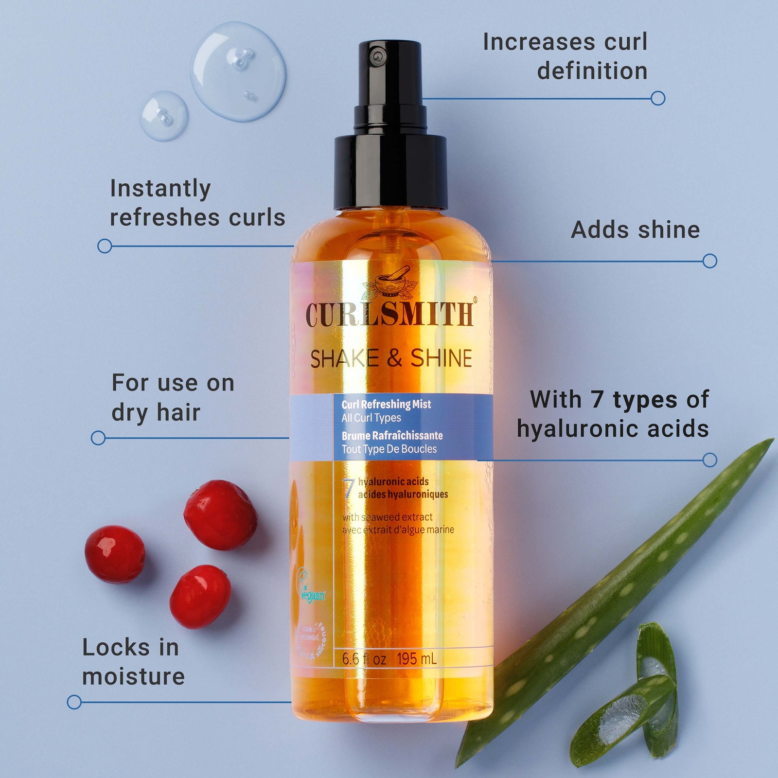 Thumbnail - Curlsmith Shake & Shine Curl Refreshing Mist 195ml