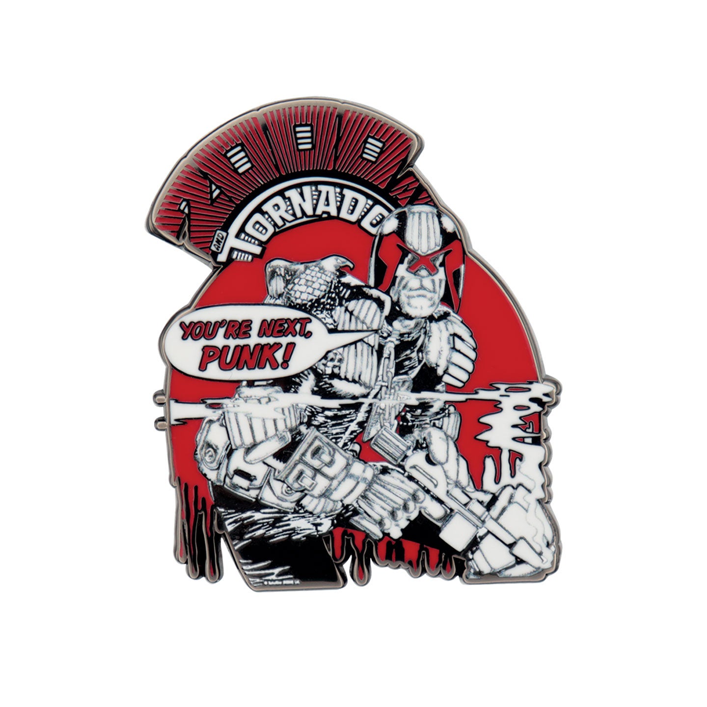 2000 AD Judge Dredd You’re Next Punk Pin Badge