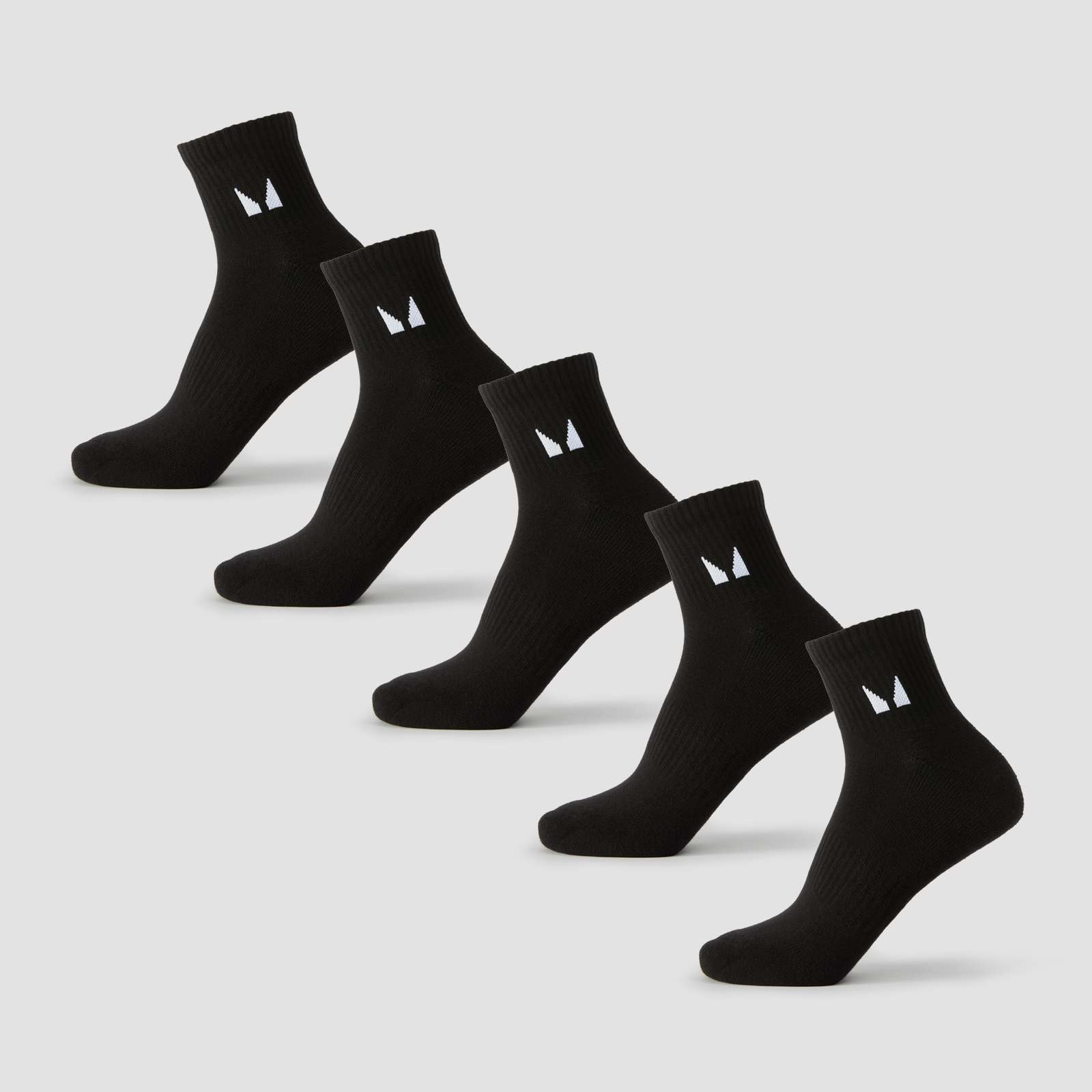 5059883503325 - MP Unisex Ankle Socks (5 Pack) - Black - UK 6-8
