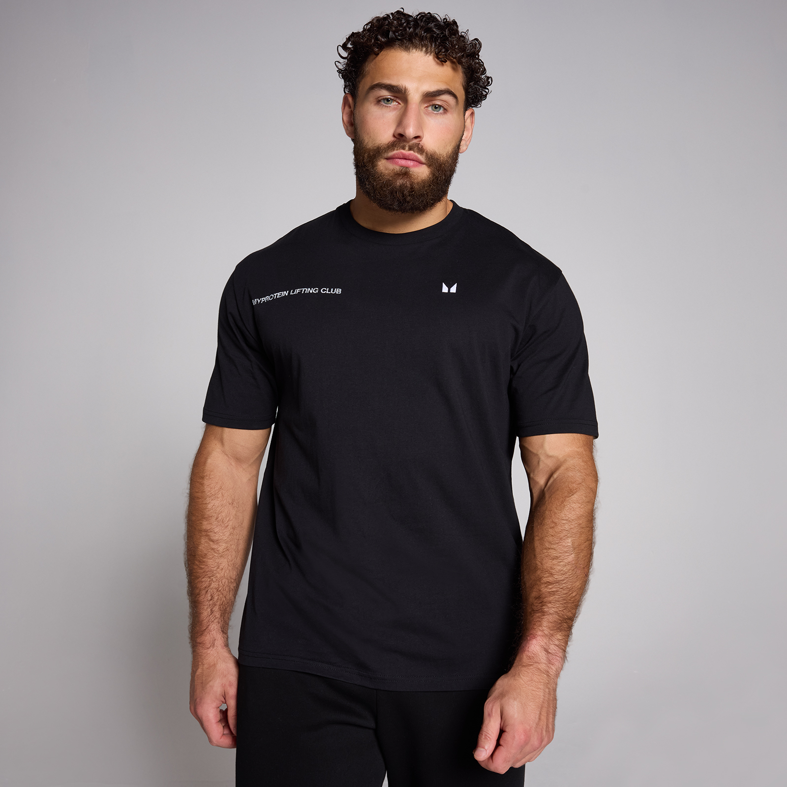 5059883510866 - MP Mens Origin Lift Club Oversized Graphic T-Shirt - Black - S