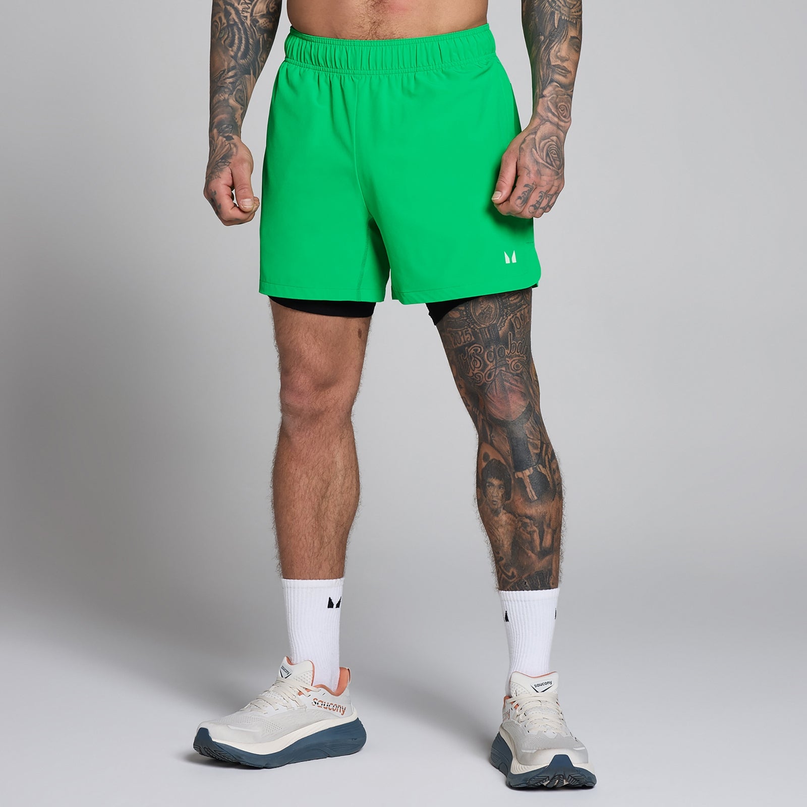 Pantaloncini da allenamento MP uomo 5  in tessuto - Verde vivace - XXXL