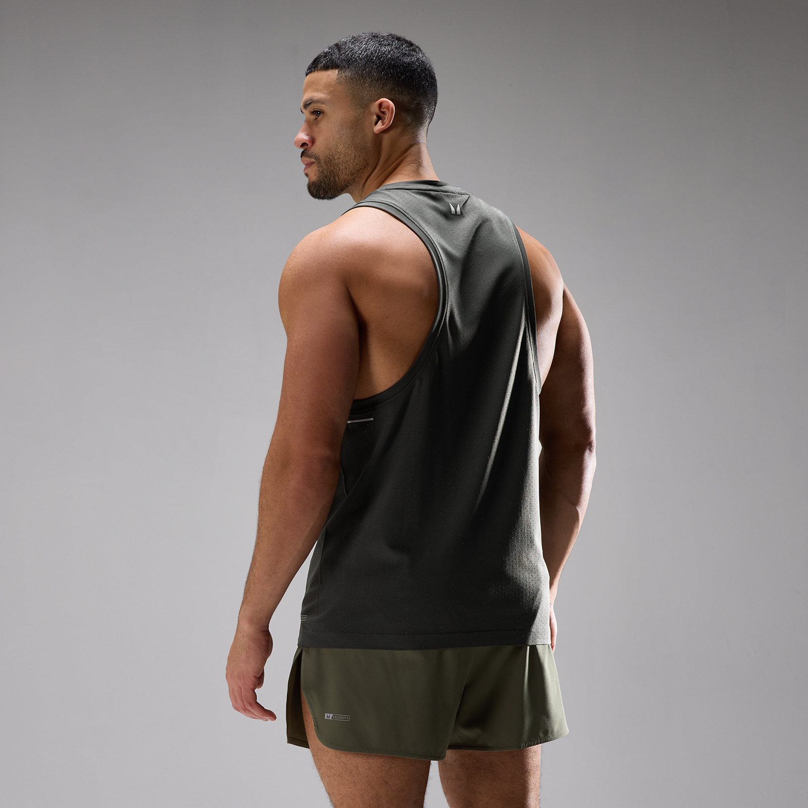 MP Herren Velocity Ultra Nahtlos Singlet - Gewaschen Schwarz - XS