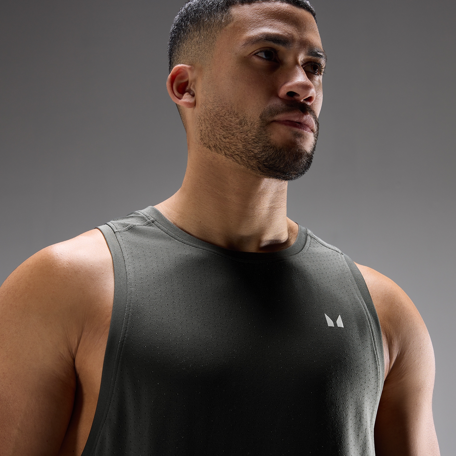 Thumbnail - MP Herren Velocity Ultra Nahtlos Singlet - Gewaschen Schwarz - XS