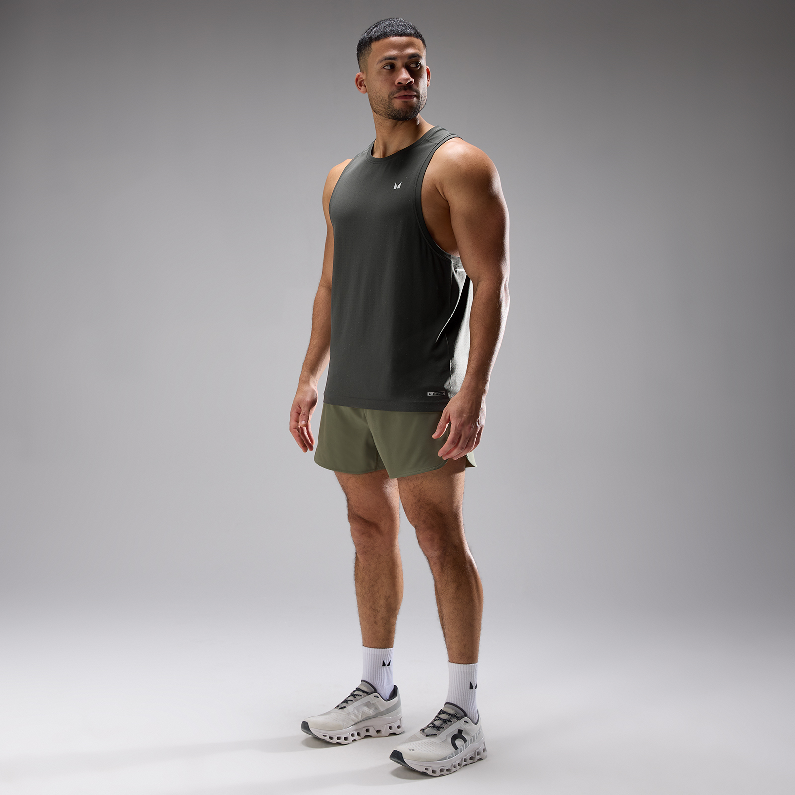 5059883506210 - MP Herren Velocity Ultra Nahtlos Singlet - Gewaschen Schwarz - XXL