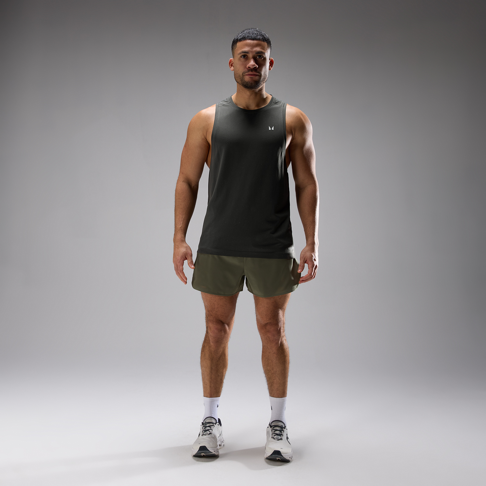 Thumbnail - MP Herren Velocity Ultra Nahtlos Singlet - Gewaschen Schwarz - XS