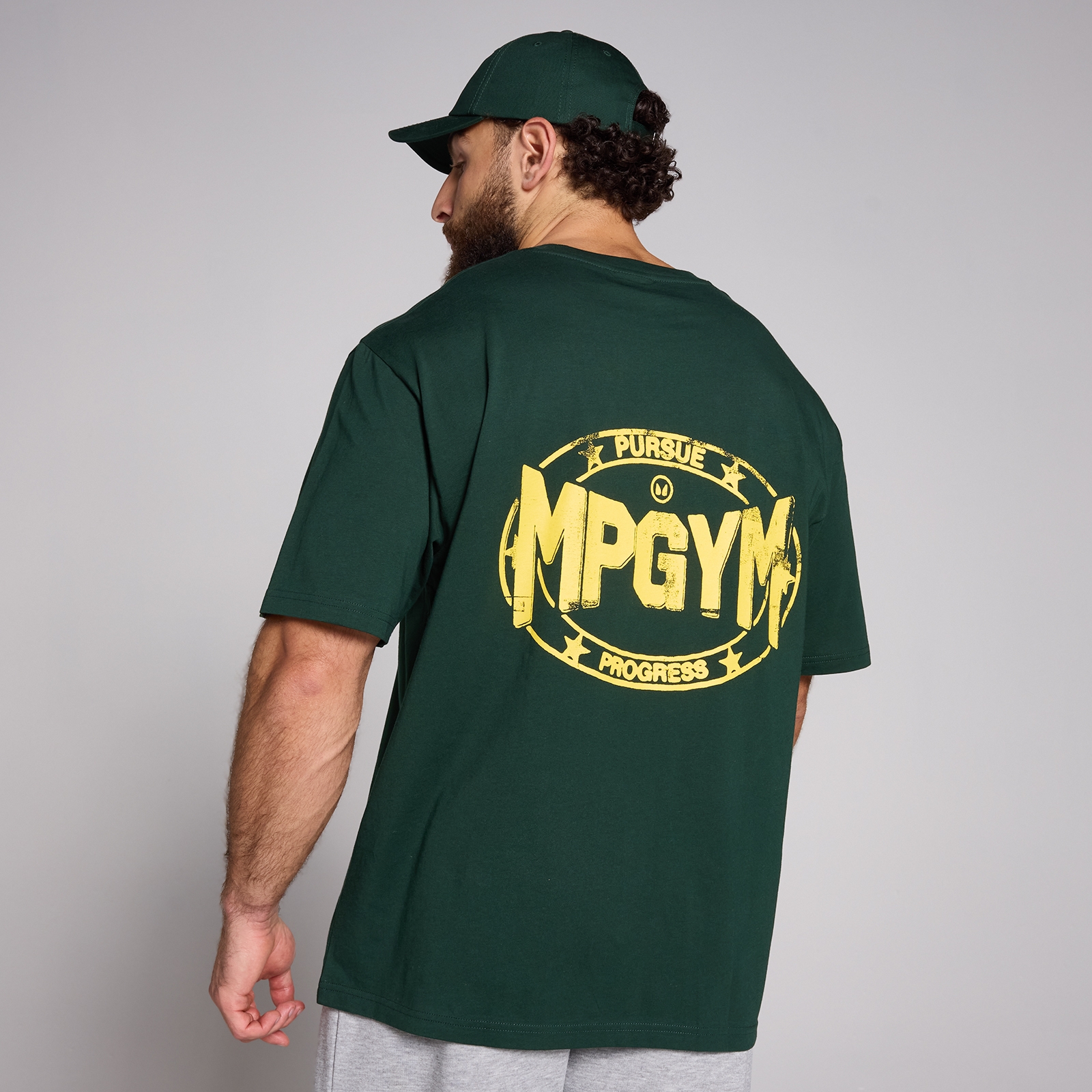 5059883511238 - MP Mens Origin MPGYM Oversized Graphic T-Shirt - Dark Emerald - L