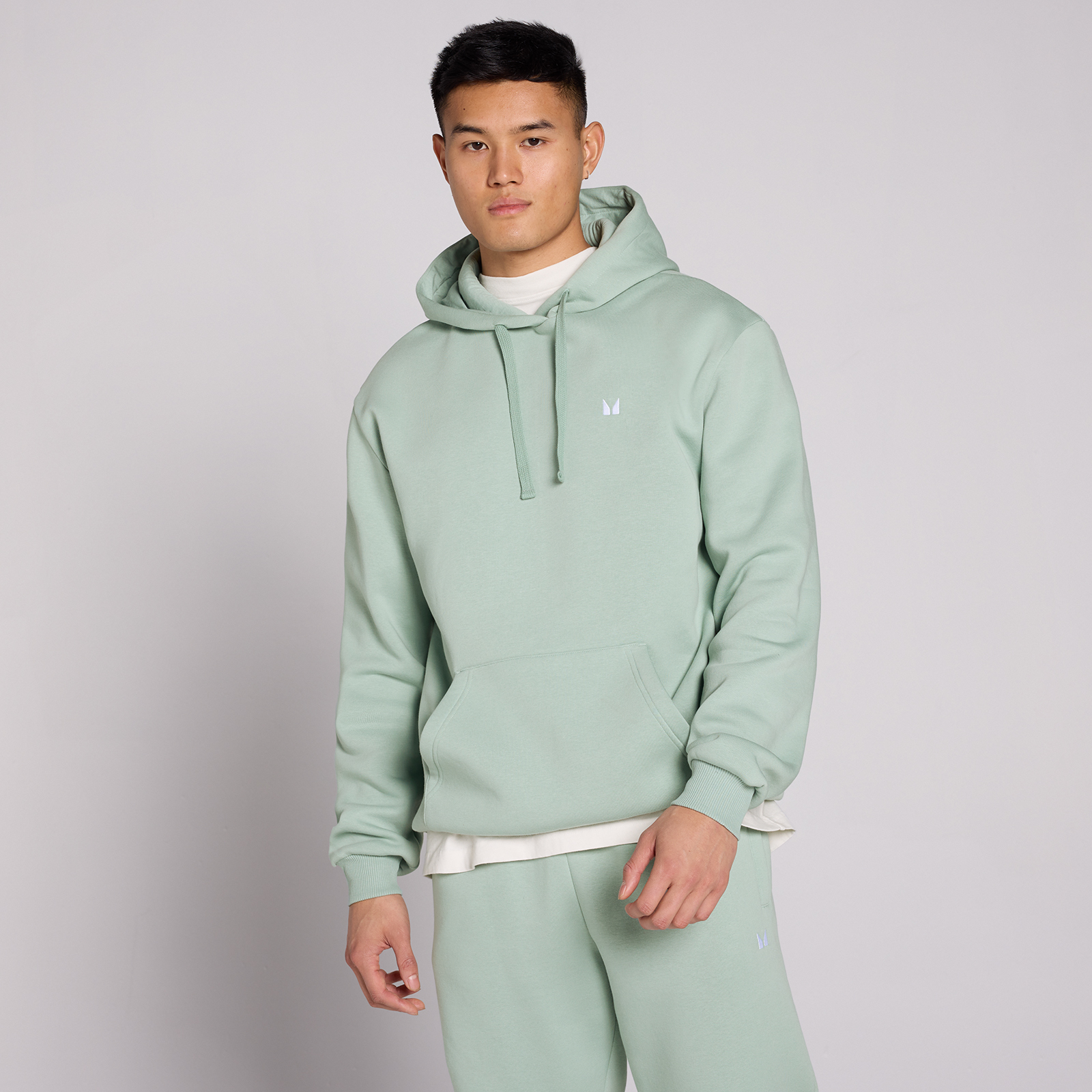 Felpa con cappuccio MP uomo rest day - Eucalipto - L