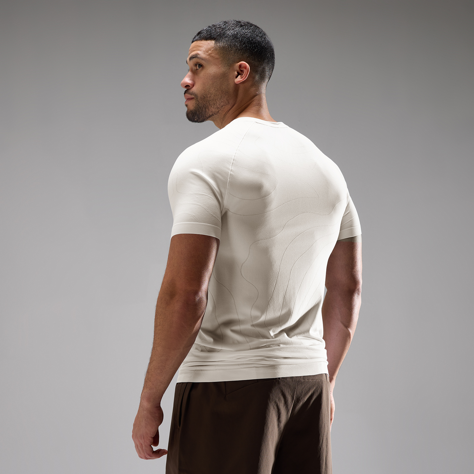 MP Herren Velocity Ultra Muscle Fit Nahtlos T-Shirt - Cremeweiß - XL