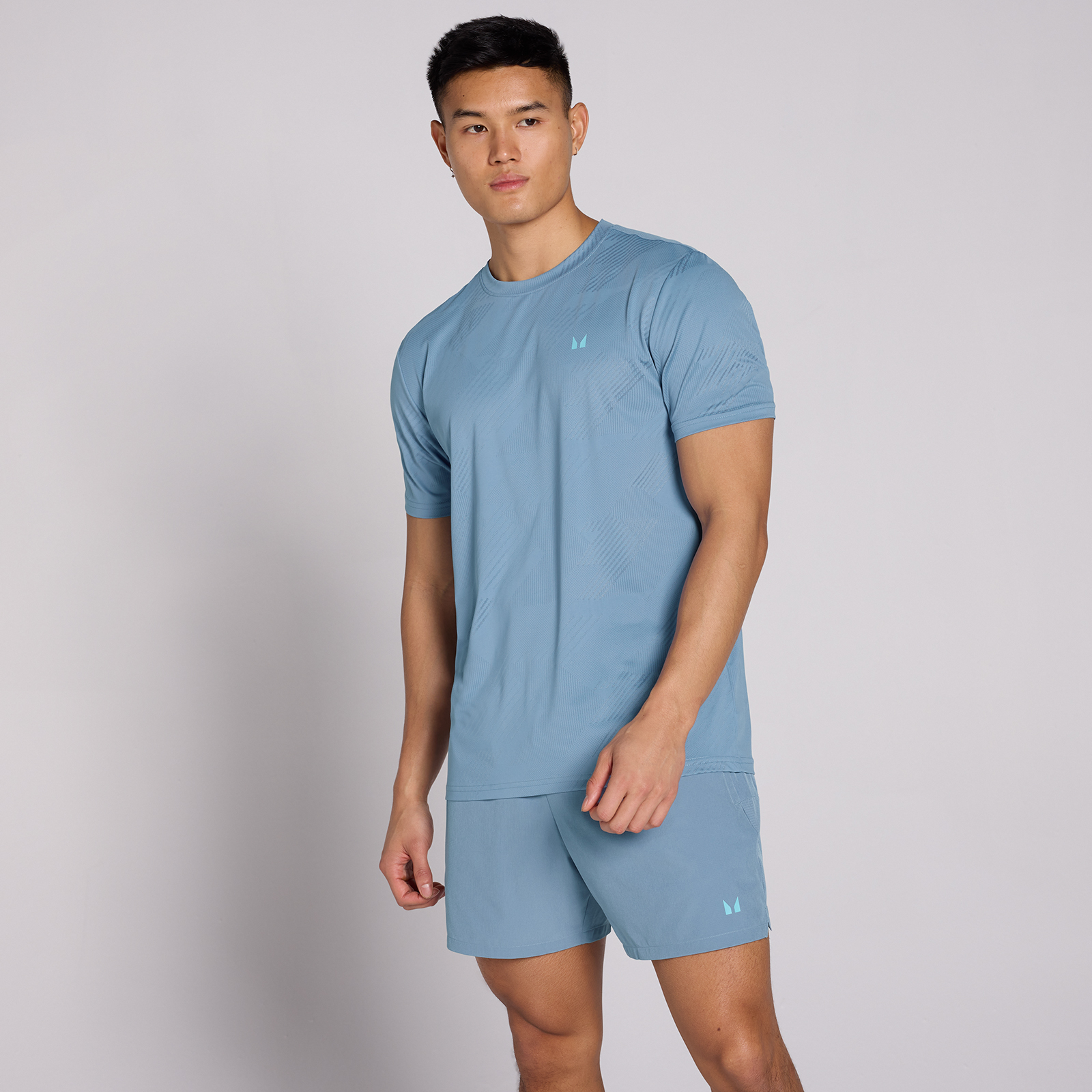 MP Herre Active Training Pillar Graphic T-Shirt - Tågeblå - XXXL