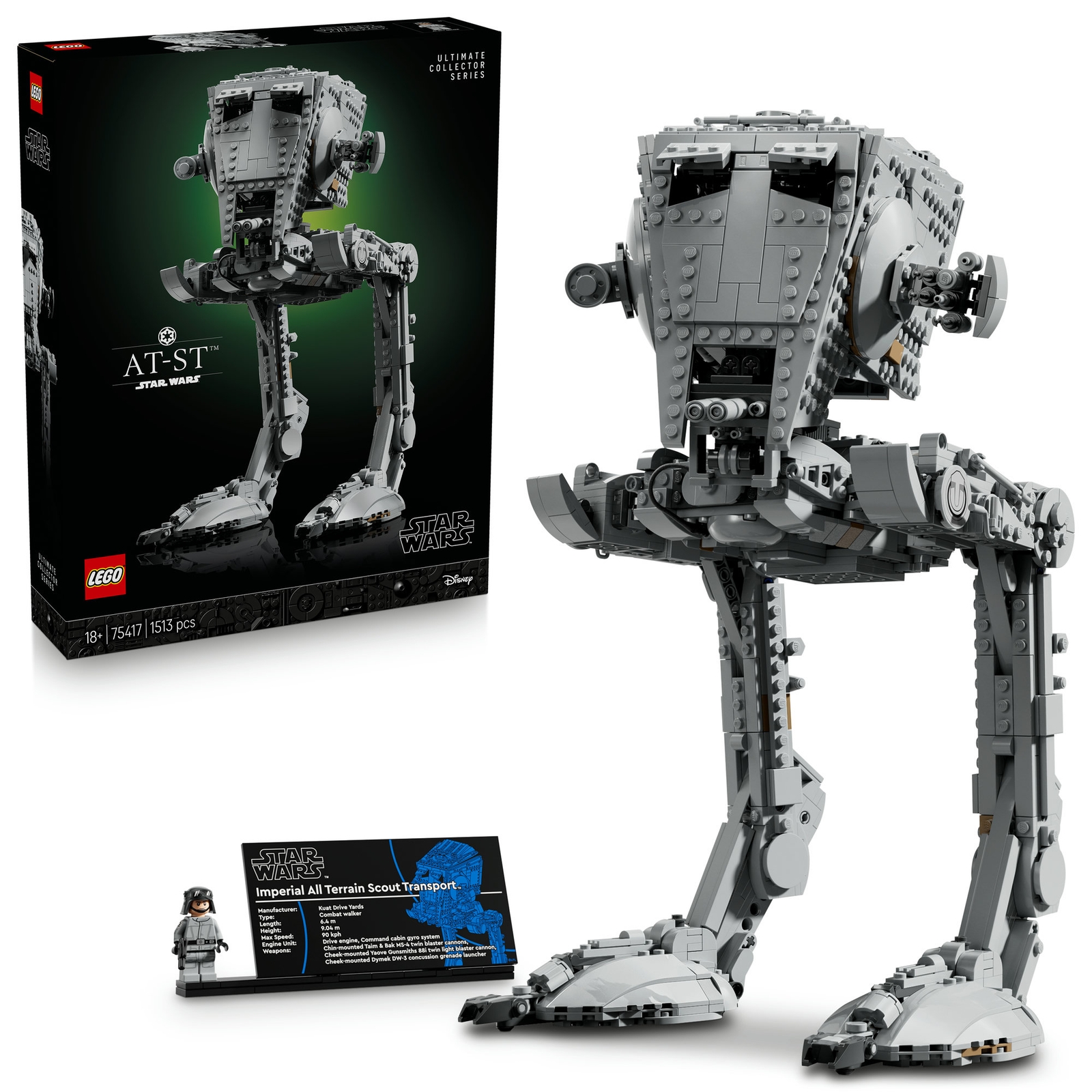 Image of LEGO Star Wars AT-ST Walker Building Set for Adults 75417