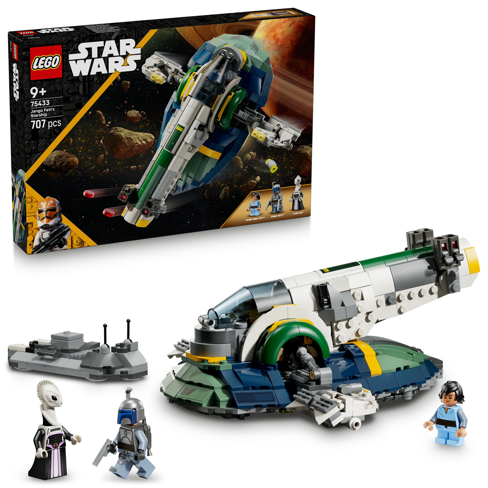 Image of LEGO Star Wars Jango Fett’s Starship Building Toy Set 75433