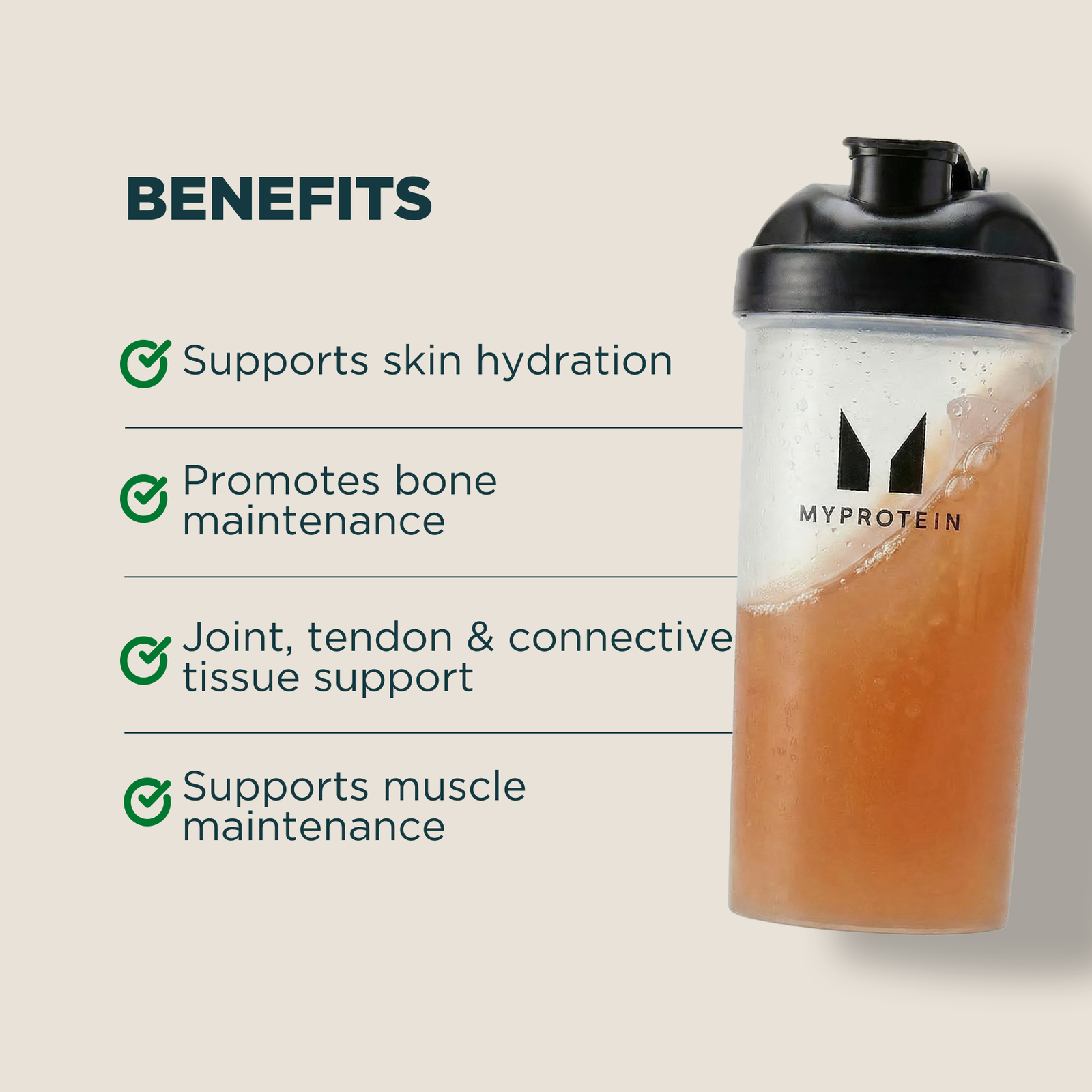 Myprotein Clear Whey Protein + Collagen - 2kg - 80servings - Peach Tea