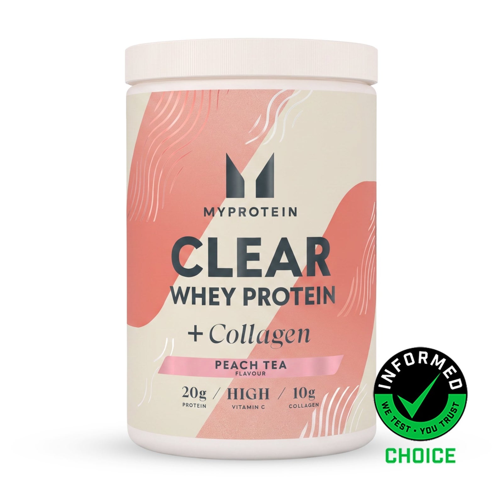 Clear Protein | Whey & Collagen - 500g - 20Portionen - Pfirsichtee