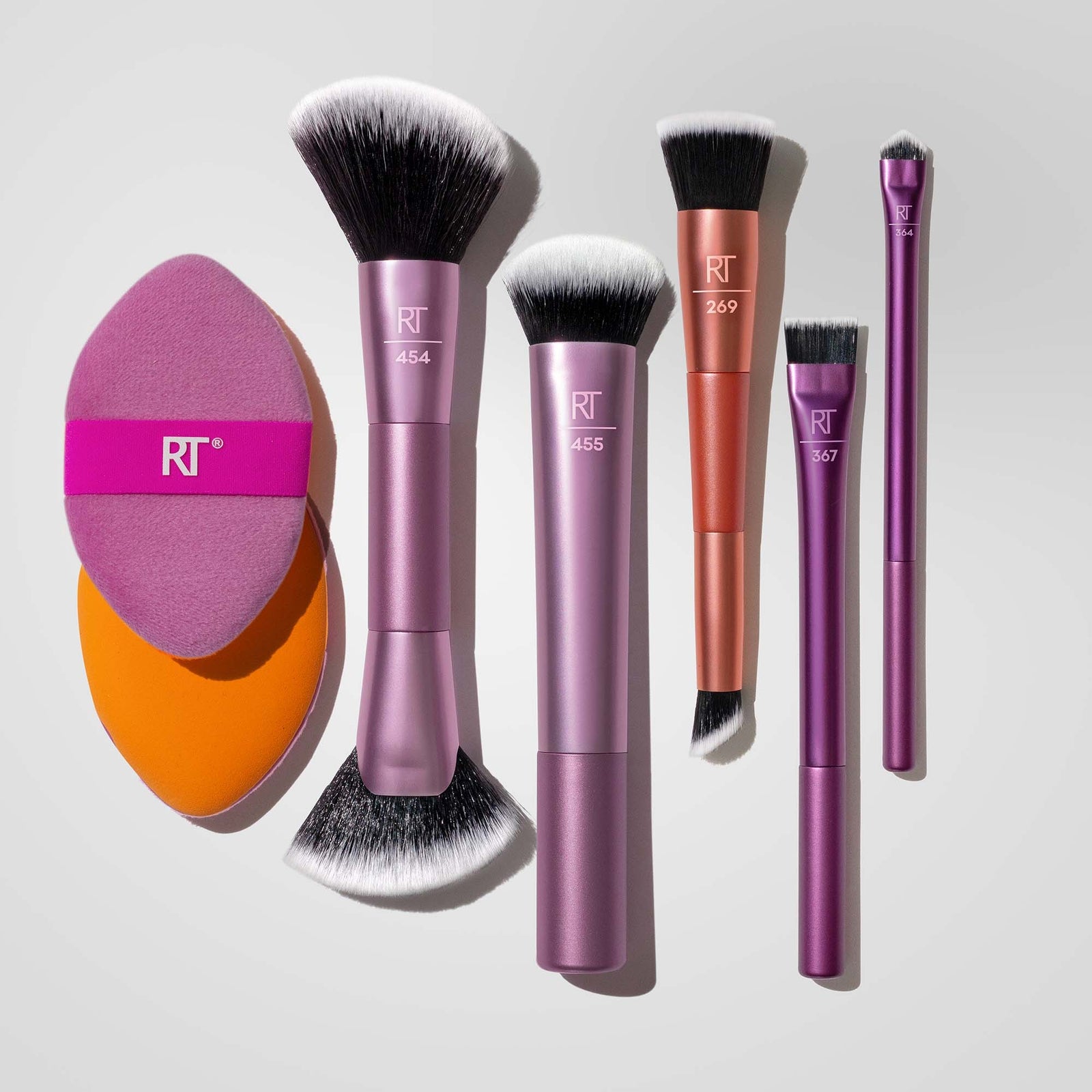 Real Techniques Big Blends Energy Brush & Puff Set 4
