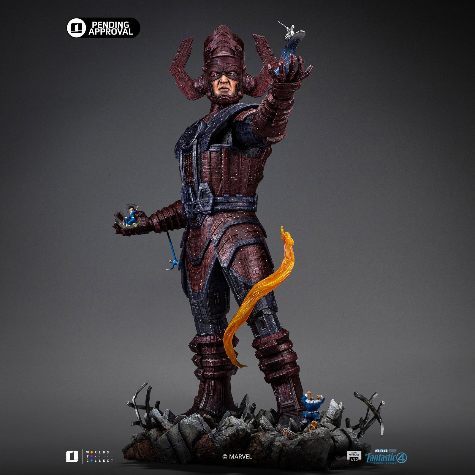 Iron Studios Fantastic Four Galactus Battle Diorama Demi Art Scale 1/20 Scale Statue