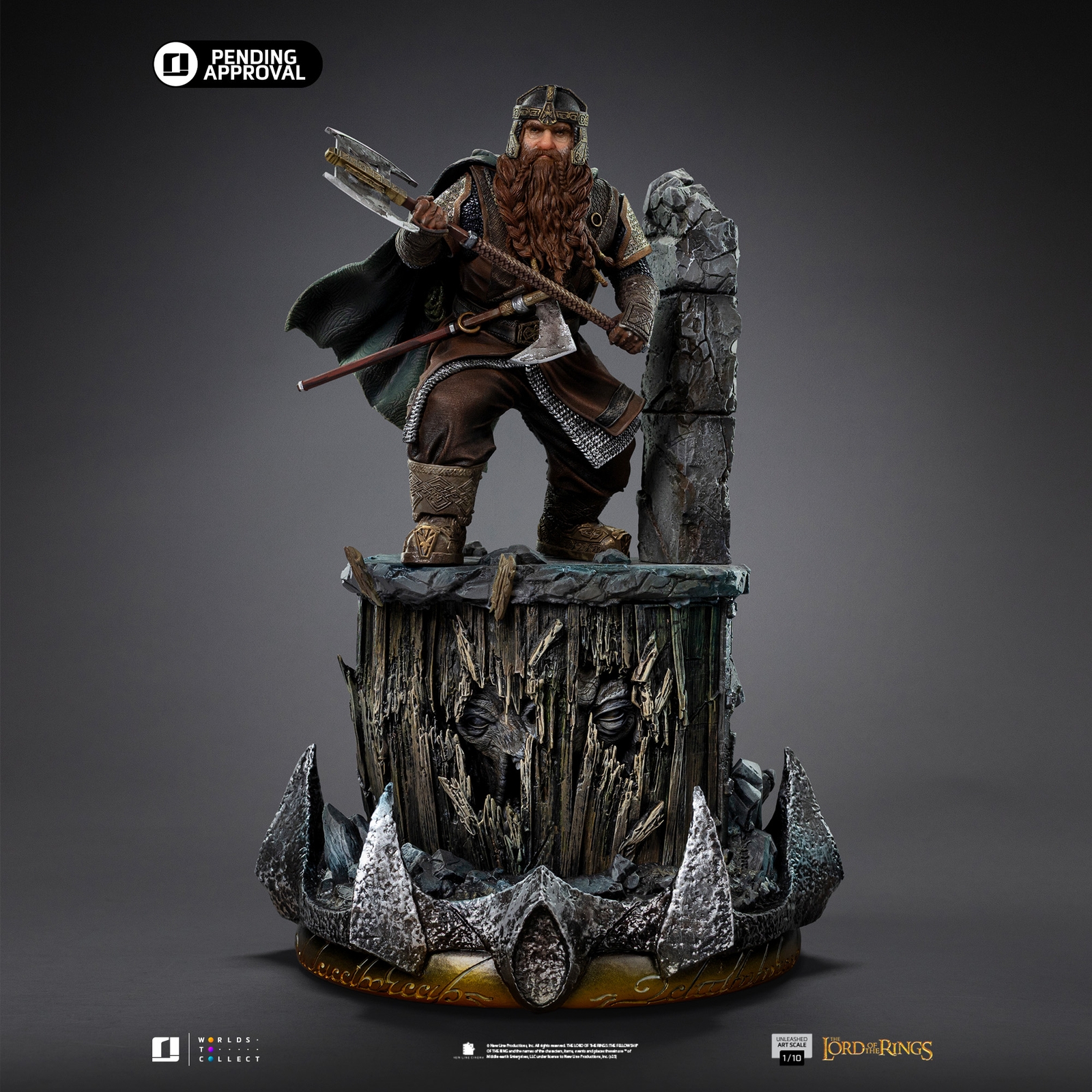 Iron Studios The Lord of the Rings Gimli Unleashed Art Scale 1/10 Scale  Statue